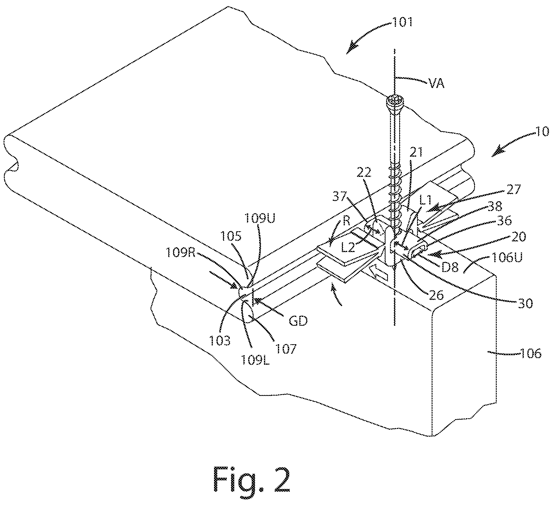 Patent US12129663 Figure 2 – Hidden fastener unit and related method of use