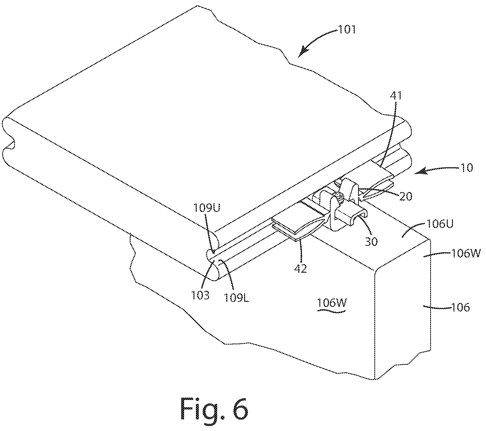 Patent US12129663 Figure 6 – Hidden fastener unit and related method of use