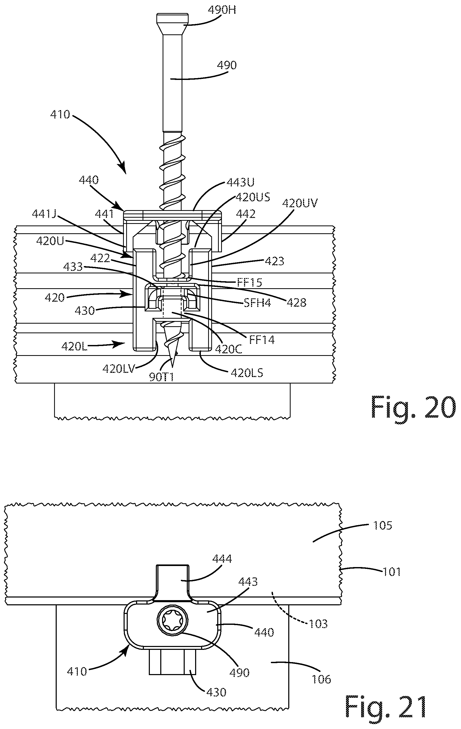 Patent US12129663 Figure 20 – Hidden fastener unit and related method of use