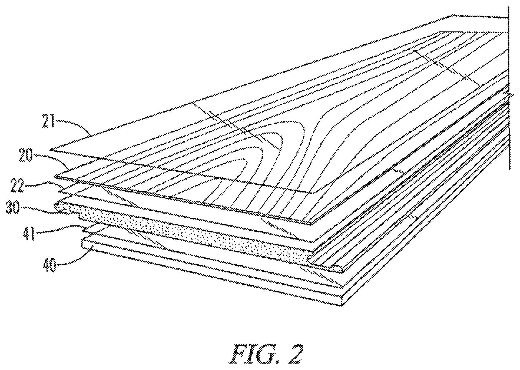 Patent US12129665 Figure 2 – Engineered waterproof plastic composite flooring and wall covering planks