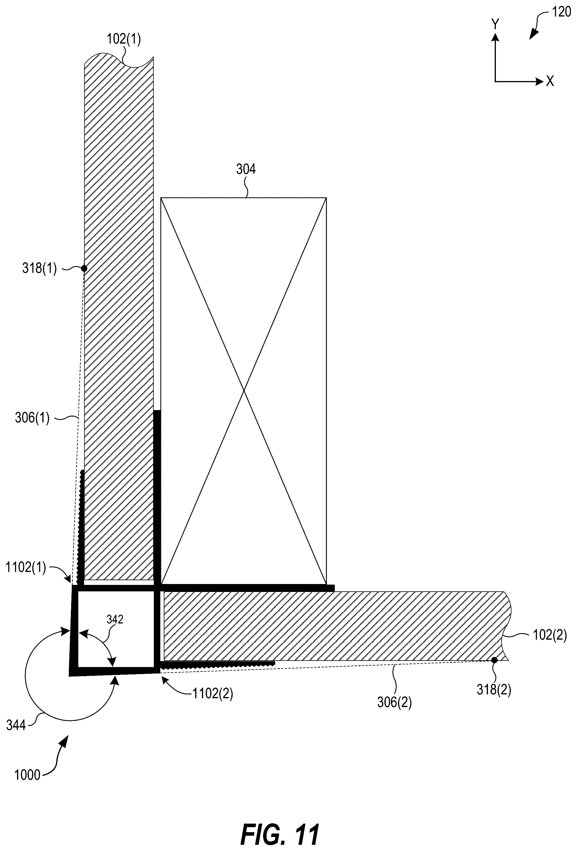 Patent US12129667 Figure 10 – Wallboard-fastening device for securing wallboards in an outside-corner configuration