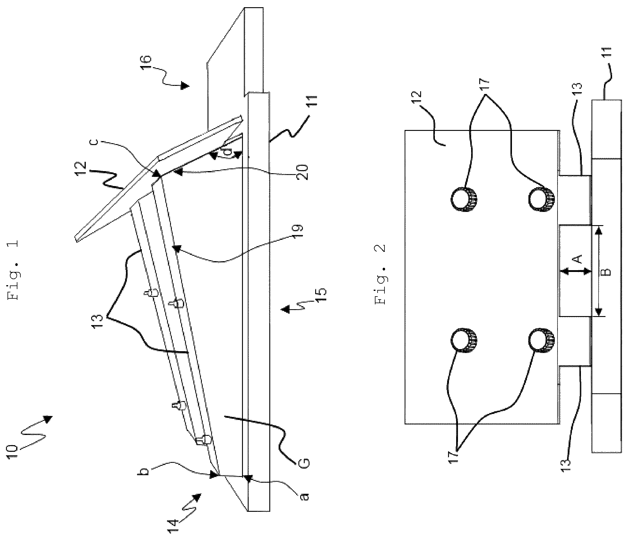 Patent US12129668 Figure 1 – Distribution device and method for distributing adhesives on plates