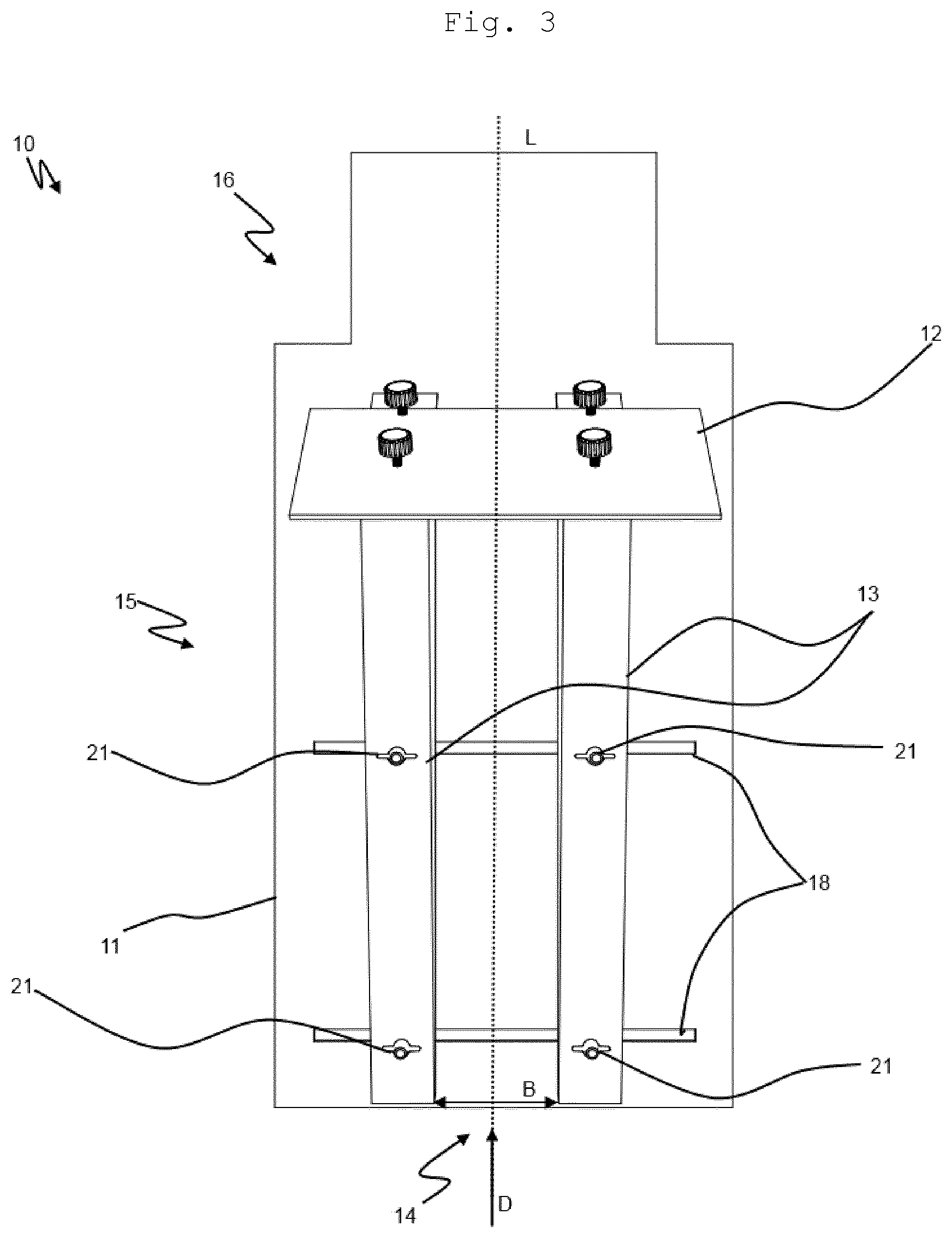 Patent US12129668 Figure 2 – Distribution device and method for distributing adhesives on plates