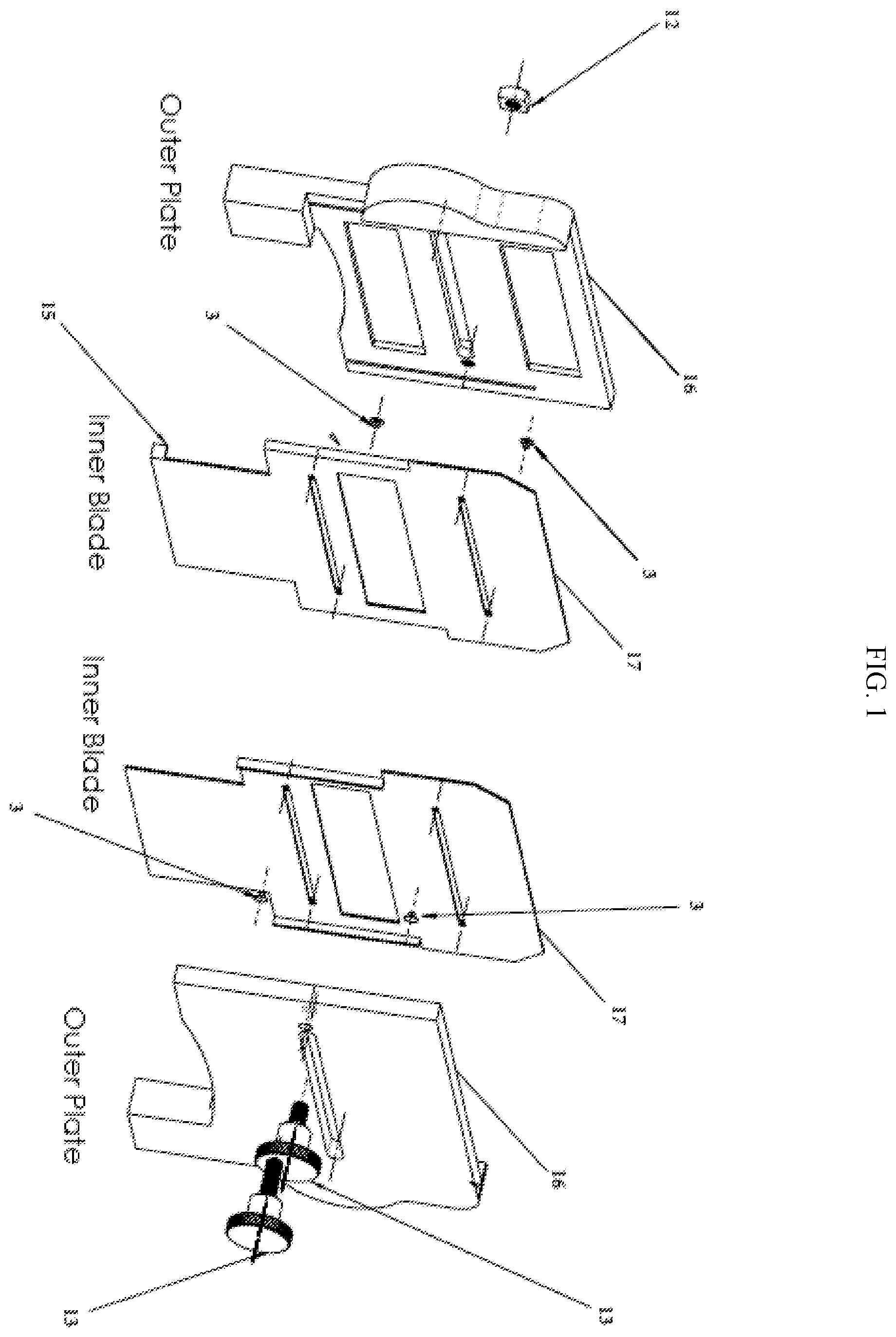 Patent US12129669 Figure 1 – Application device for the placement of spreadable substrates