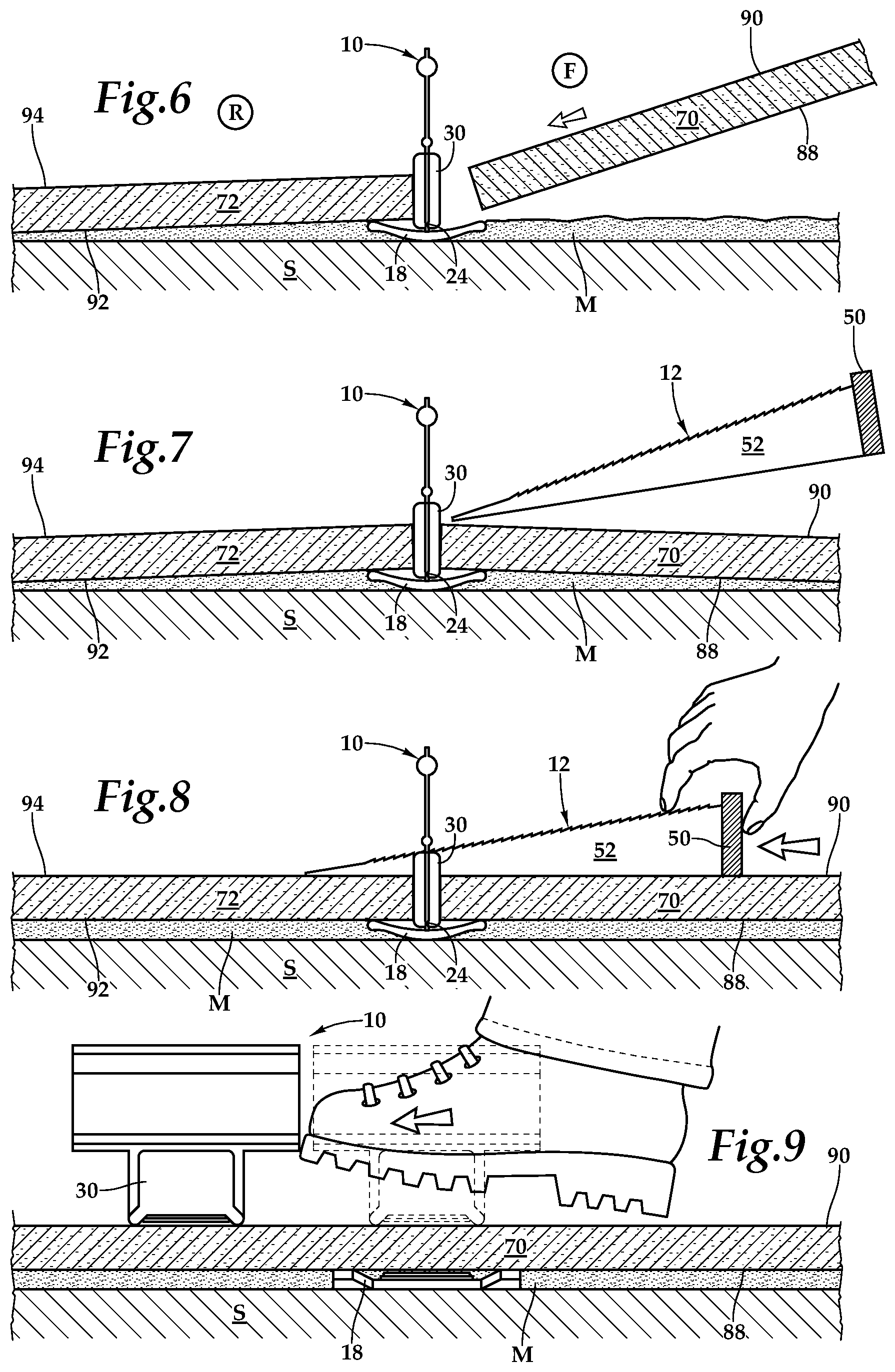 Patent US12129671 Figure 3 – Device for leveling and aligning tiles and method for leveling and aligning tiles