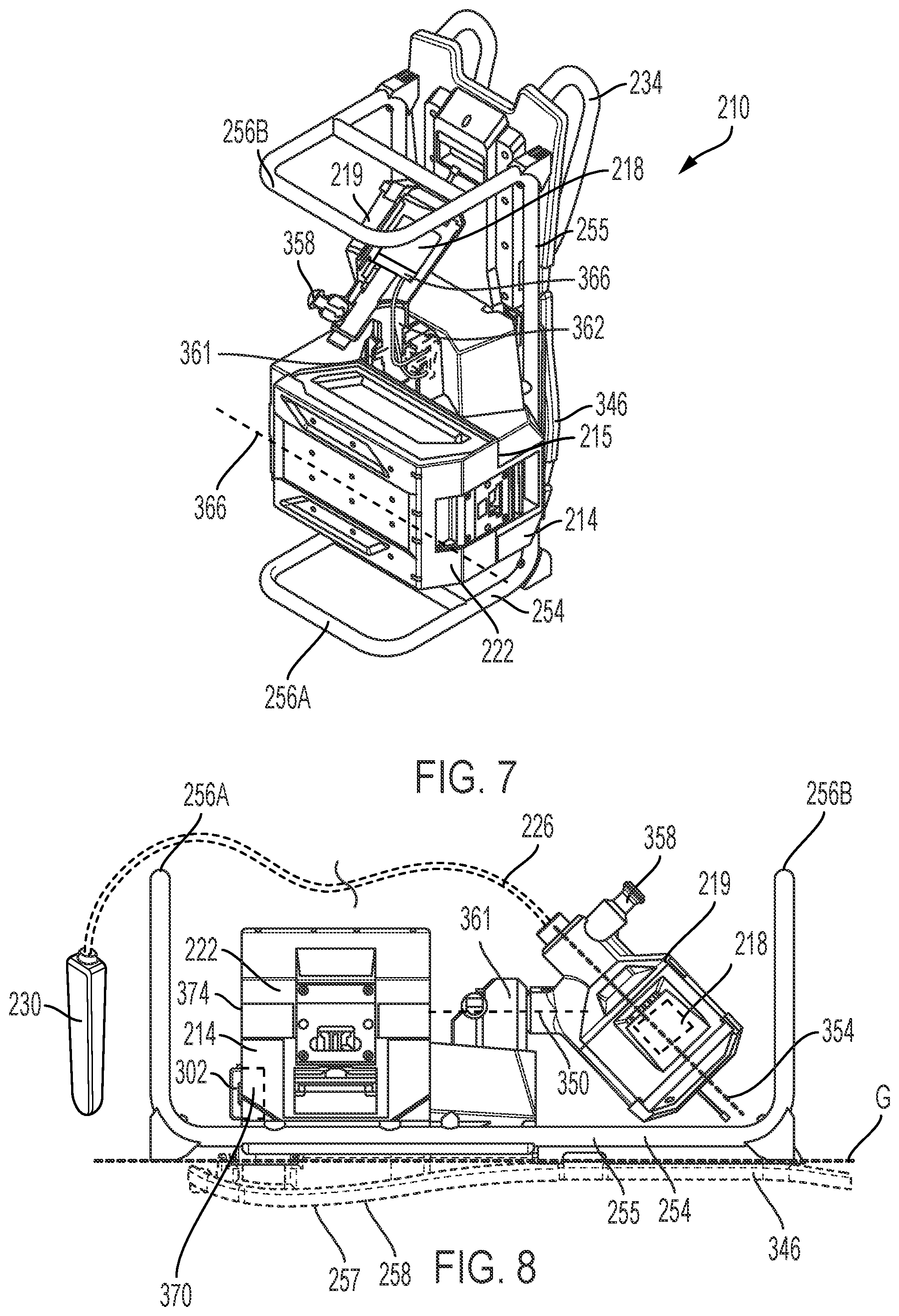 Patent US12129673 Figure 5 – Concrete vibrator for use in a briefcase configuration