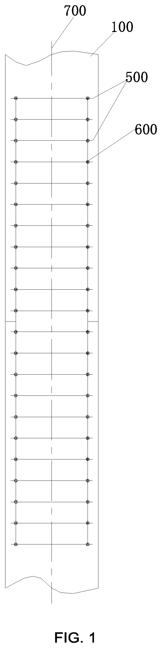 Patent US12129674 — Foundation bolt pre-embedding positioning mold and method for mounting foundation bolt — Figure 1