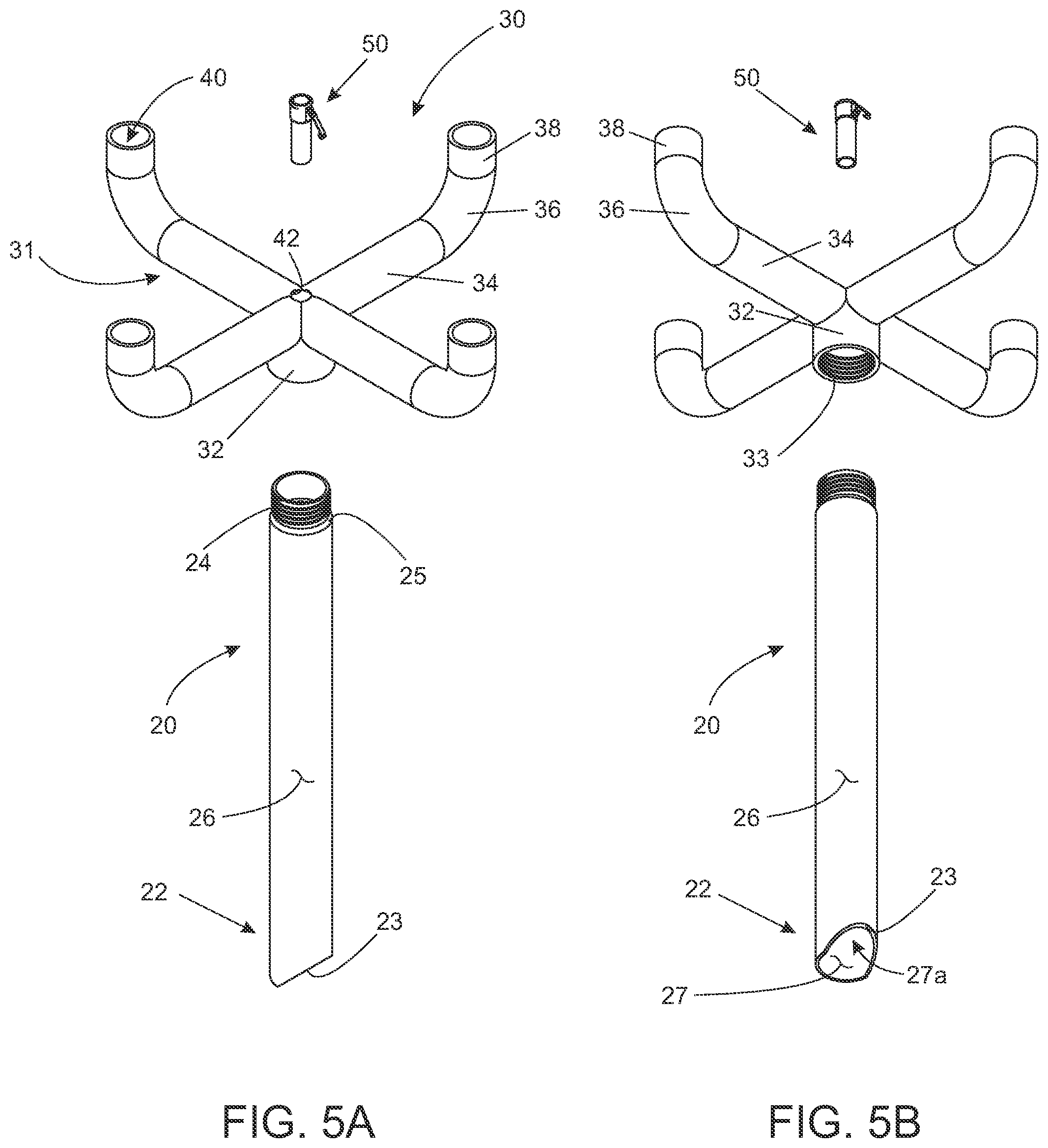 Patent US12129675 Figure 4 – Umbrella anchoring, stabilizing, and accessory holding assembly