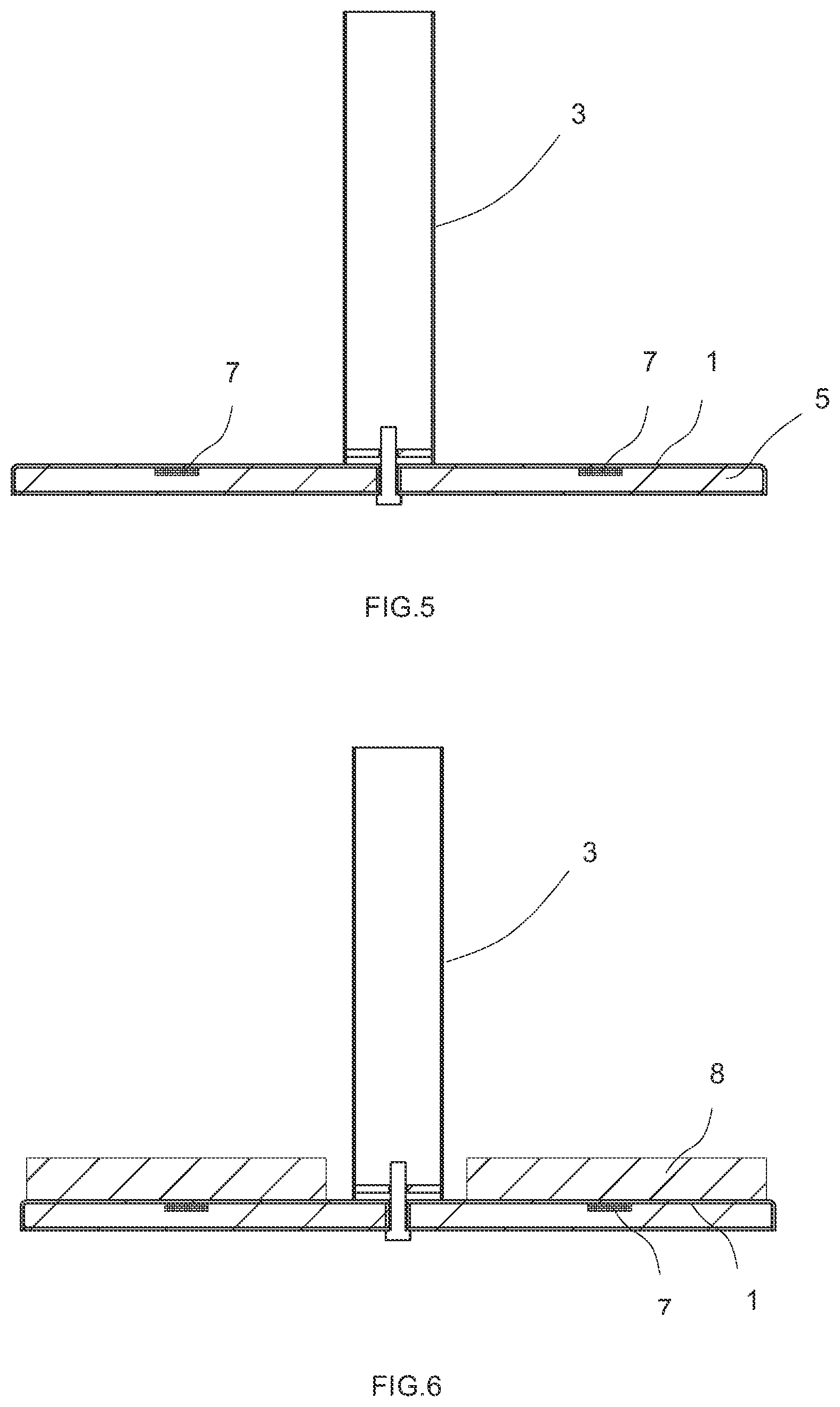 Patent US12129676 Figure 3 – Umbrella base filled with a counterweight