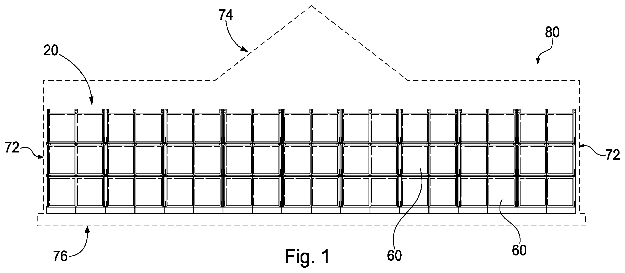 Patent US12129677 Figure 1 – Modular crypt and modular crypt system with niche side wall