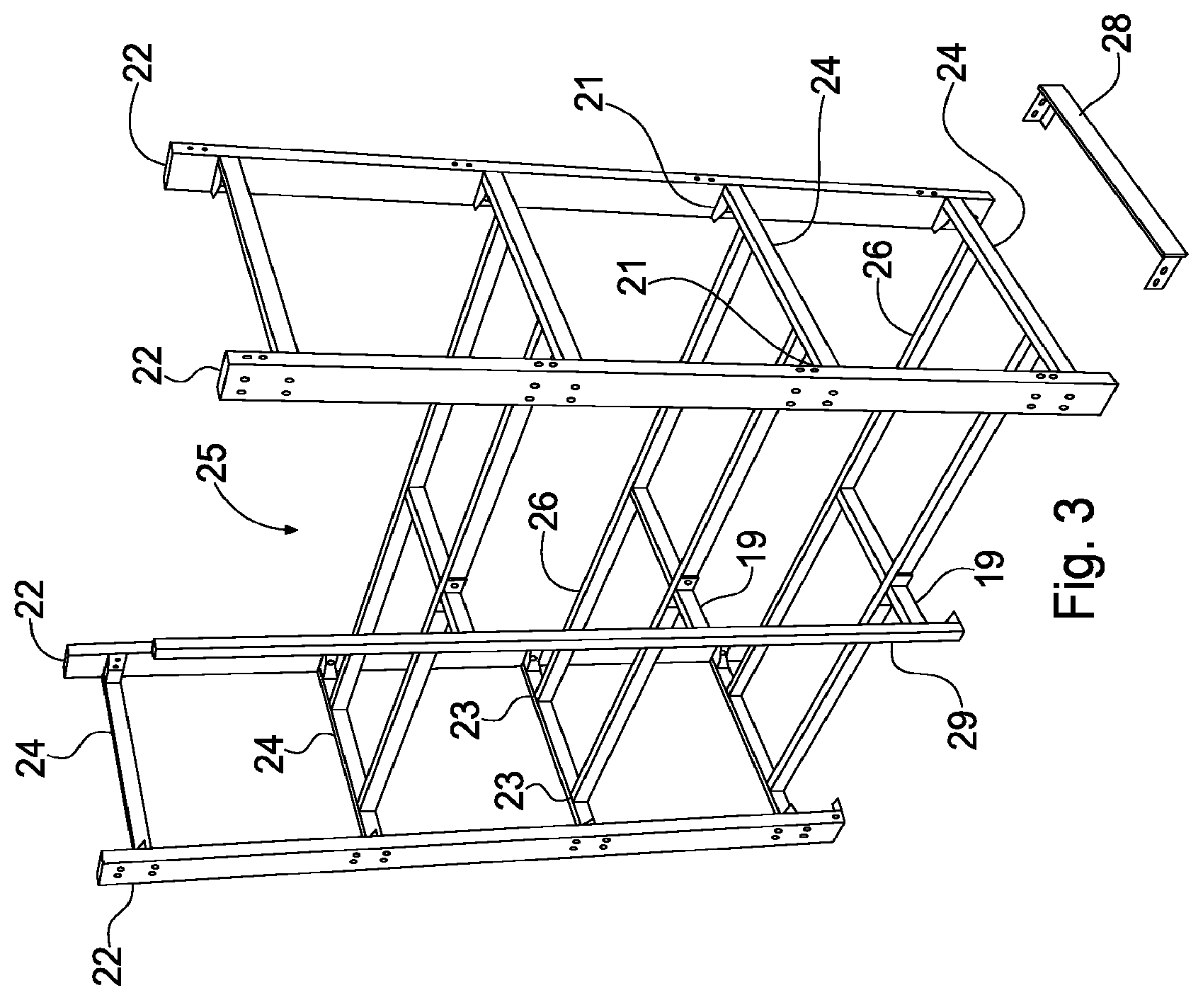 Patent US12129677 Figure 3 – Modular crypt and modular crypt system with niche side wall