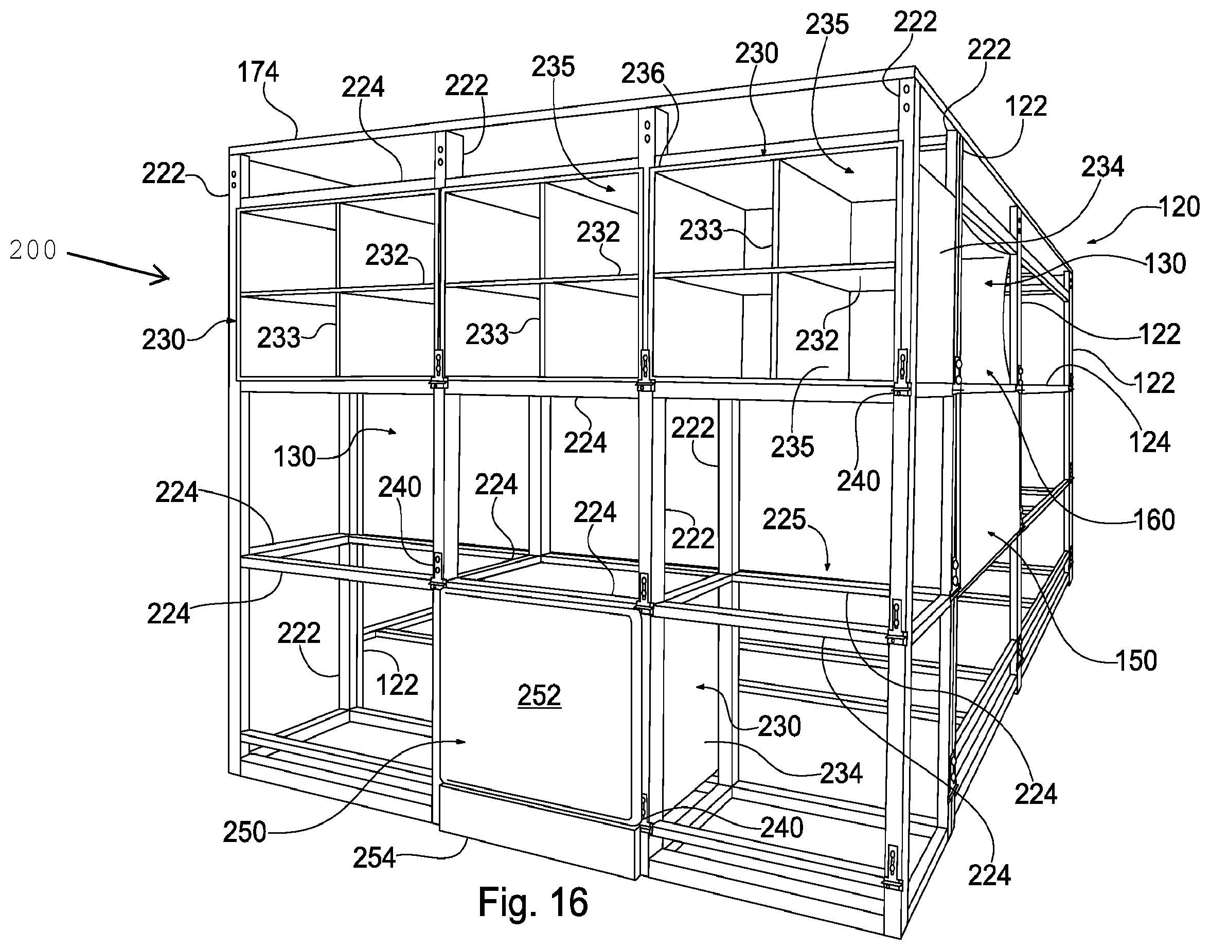 Patent US12129677 Figure 15 – Modular crypt and modular crypt system with niche side wall