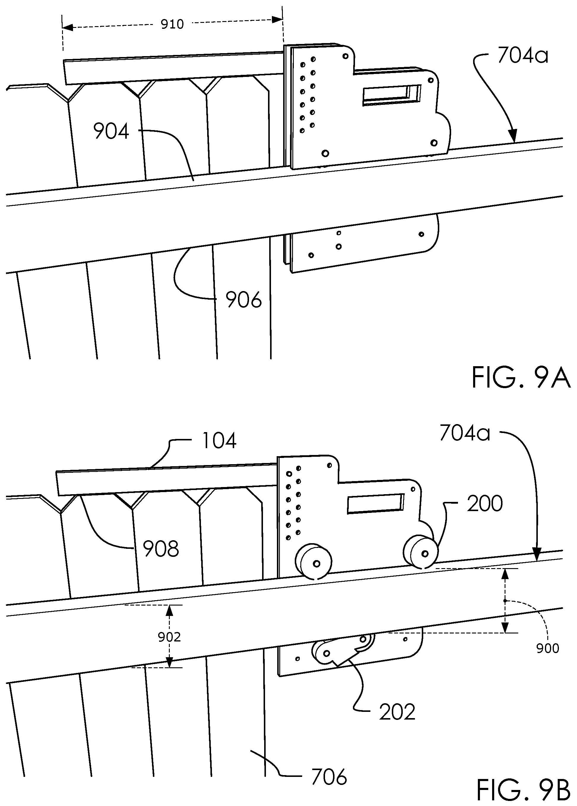 Patent US12129681 Figure 9 – Fence picket alignment tool and method of use