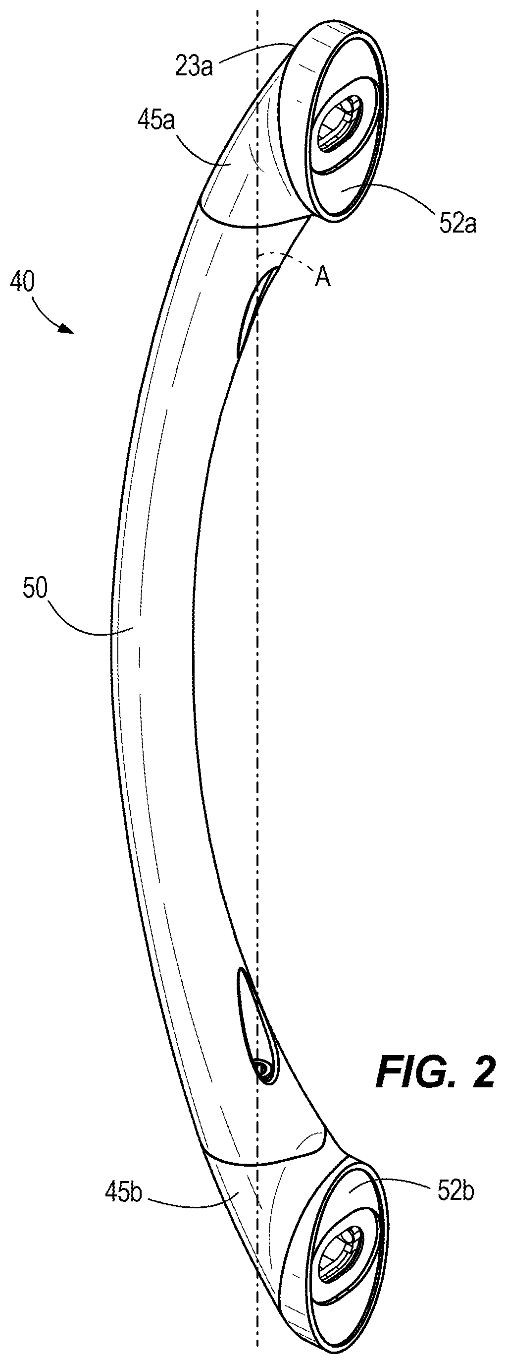 Patent US12129683 Figure 2 – Break-away door handle