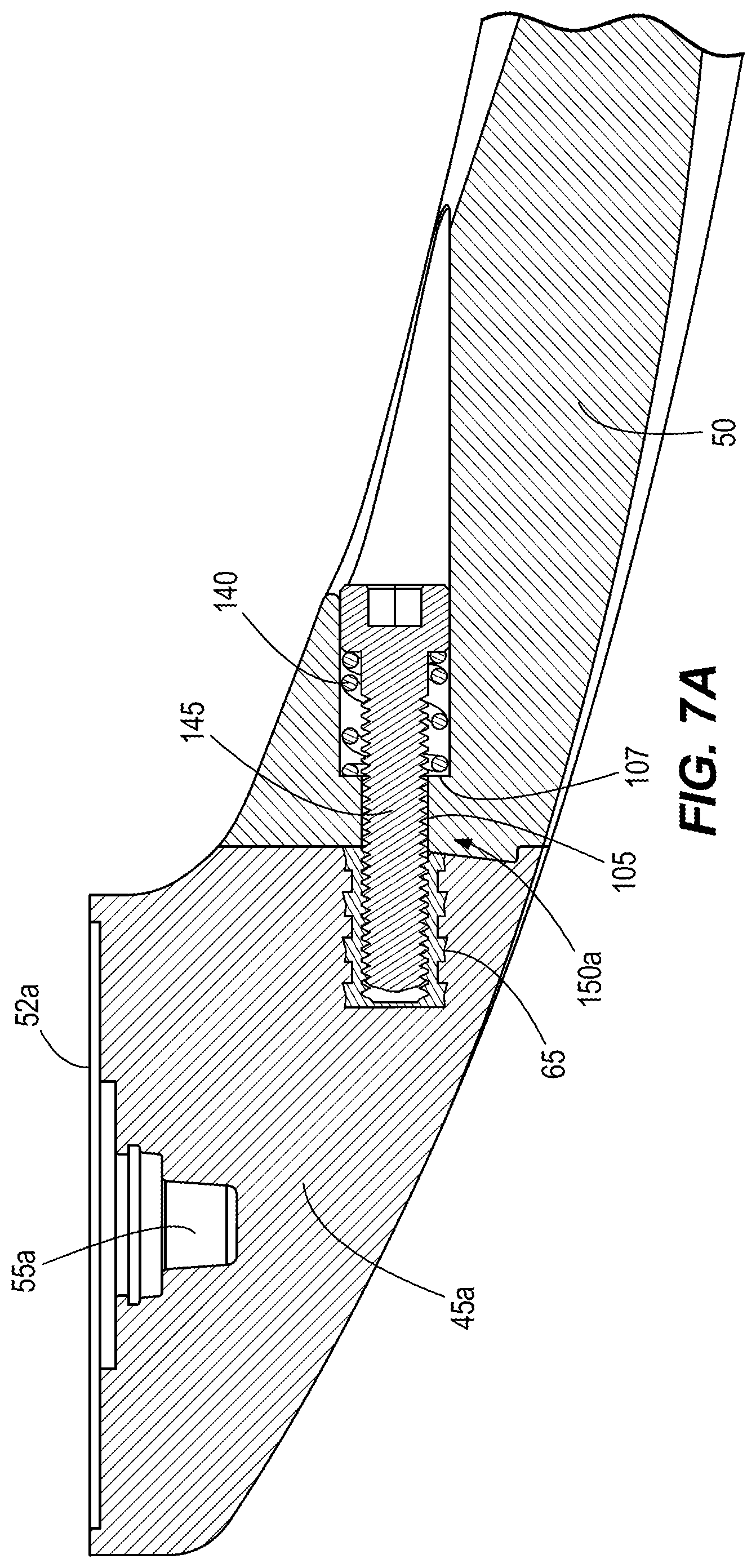 Patent US12129683 Figure 7 – Break-away door handle