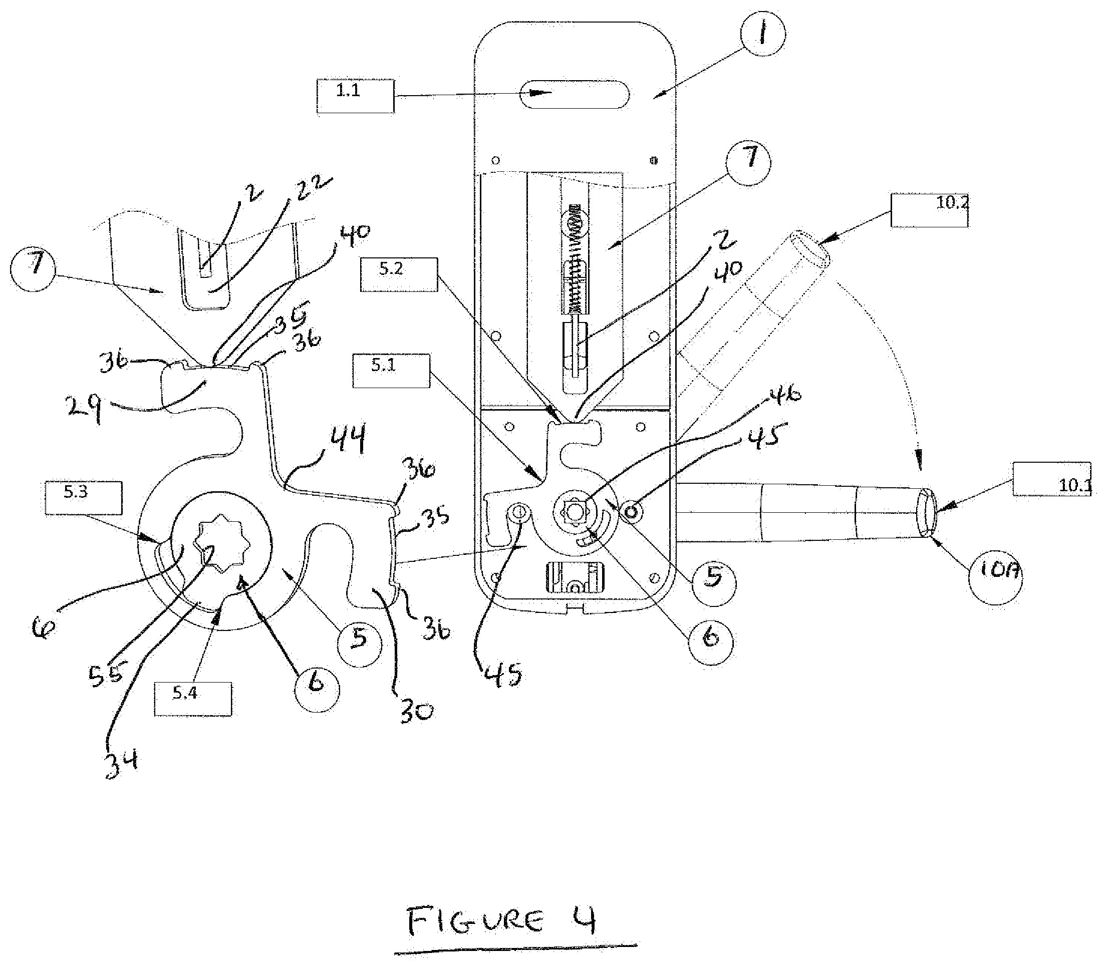 Patent US12129684 Figure 4 – Indicator lock for a public service room door