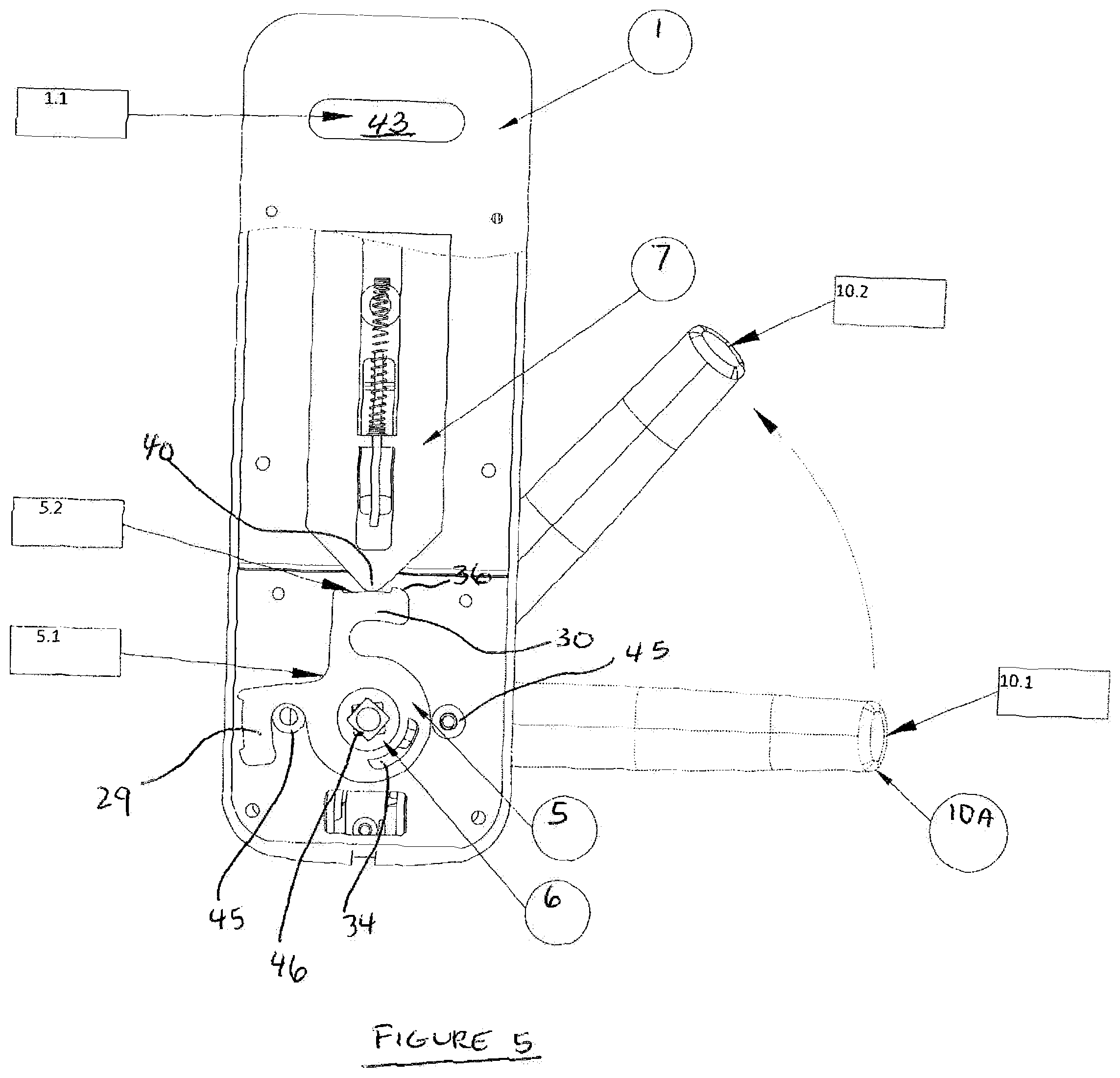 Patent US12129684 Figure 5 – Indicator lock for a public service room door