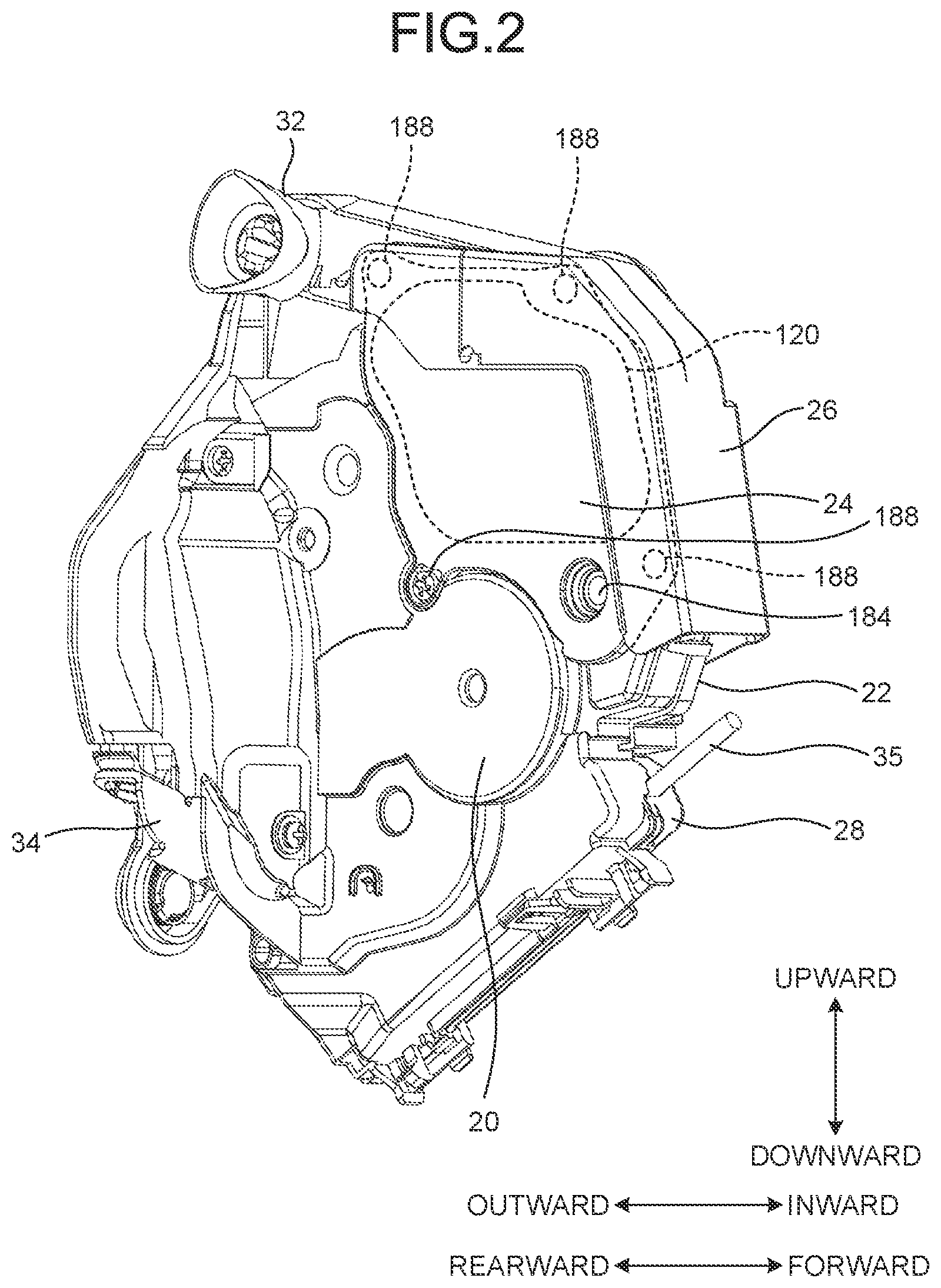 Patent US12129689 Figure 2 – Door latch device