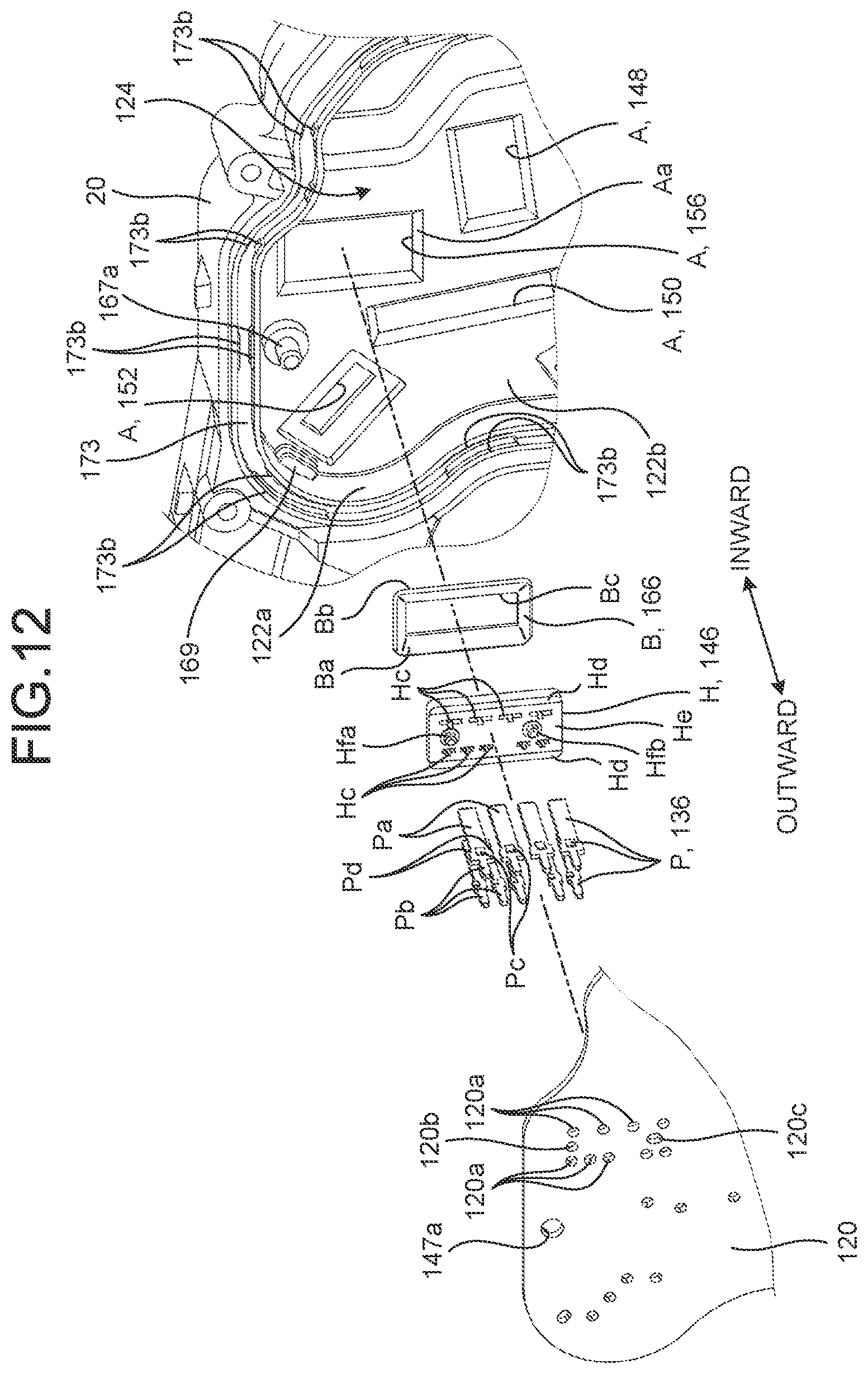 Patent US12129689 Figure 12 – Door latch device