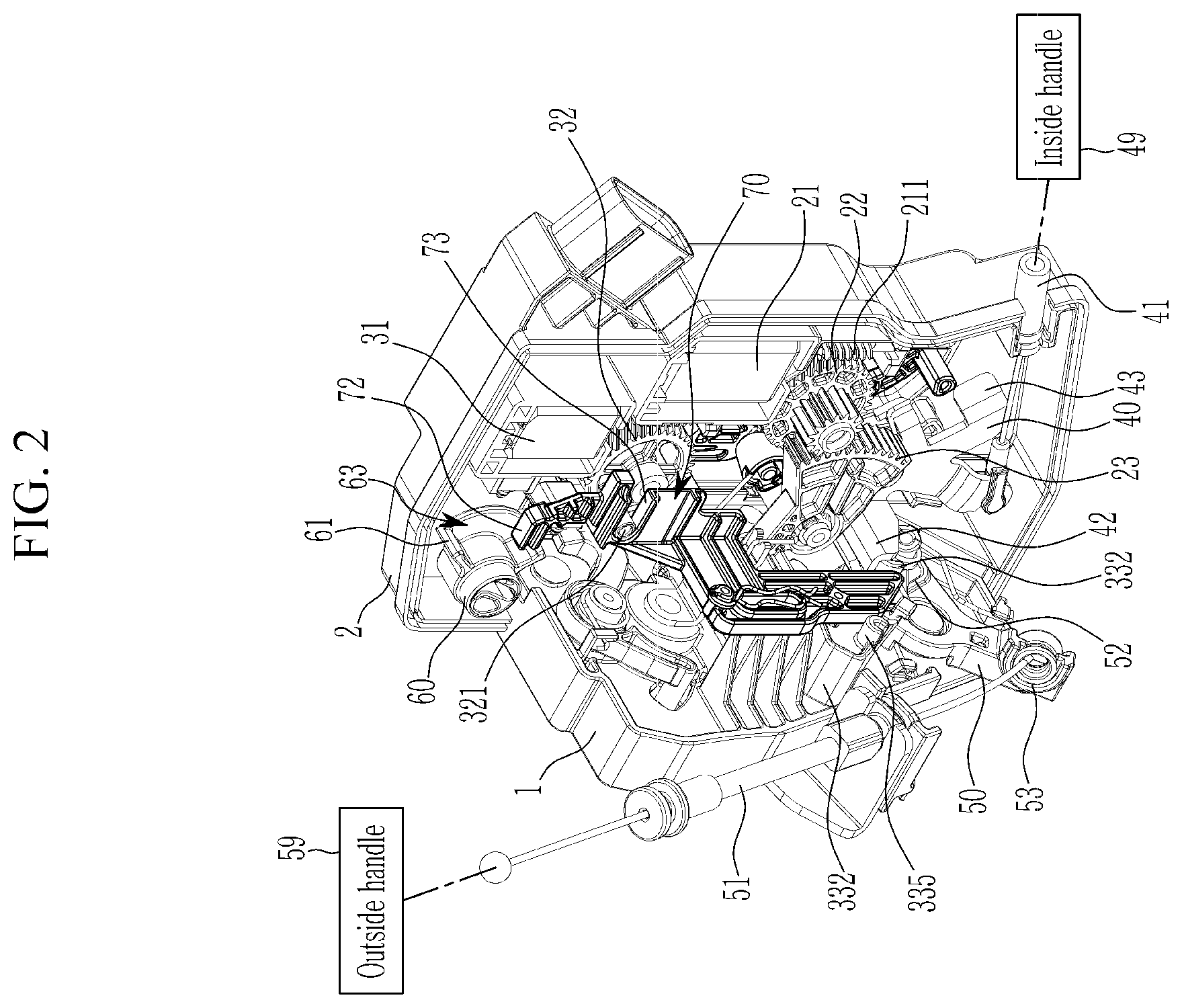 Patent US12129690 Figure 2 – Electric door latch apparatus for vehicle