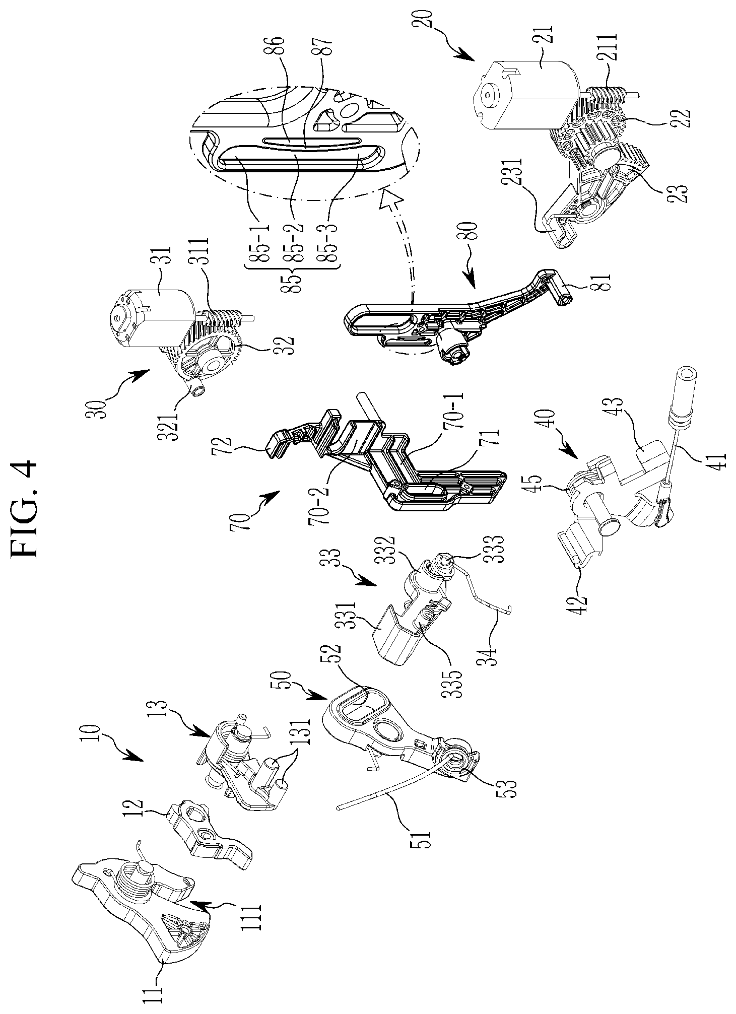 Patent US12129690 Figure 4 – Electric door latch apparatus for vehicle