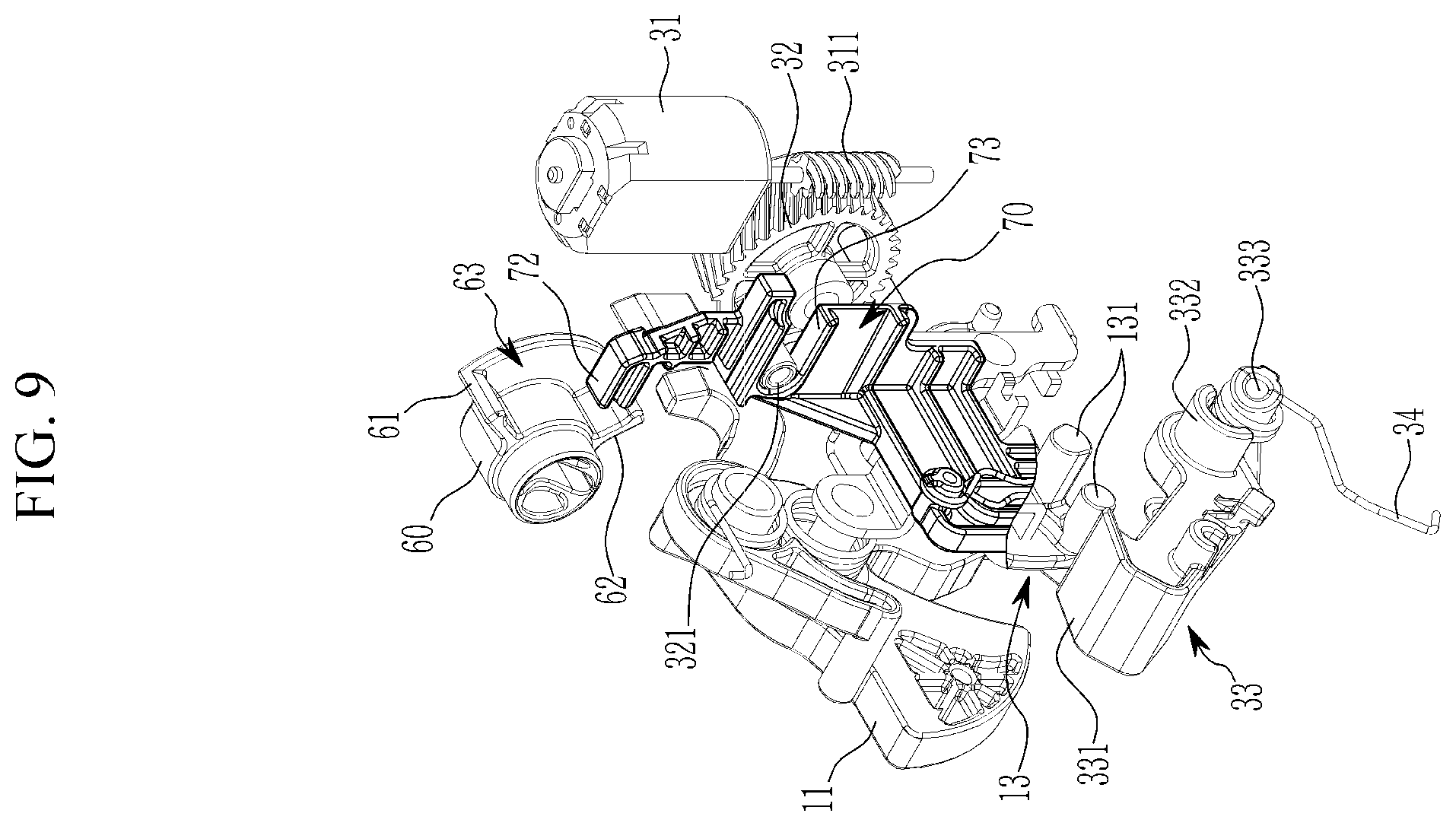 Patent US12129690 Figure 9 – Electric door latch apparatus for vehicle