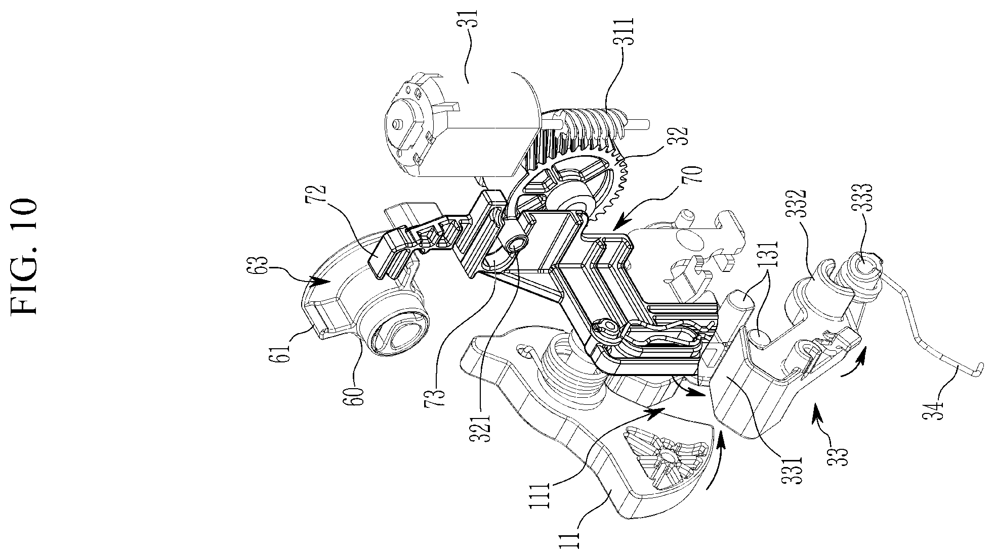 Patent US12129690 Figure 10 – Electric door latch apparatus for vehicle