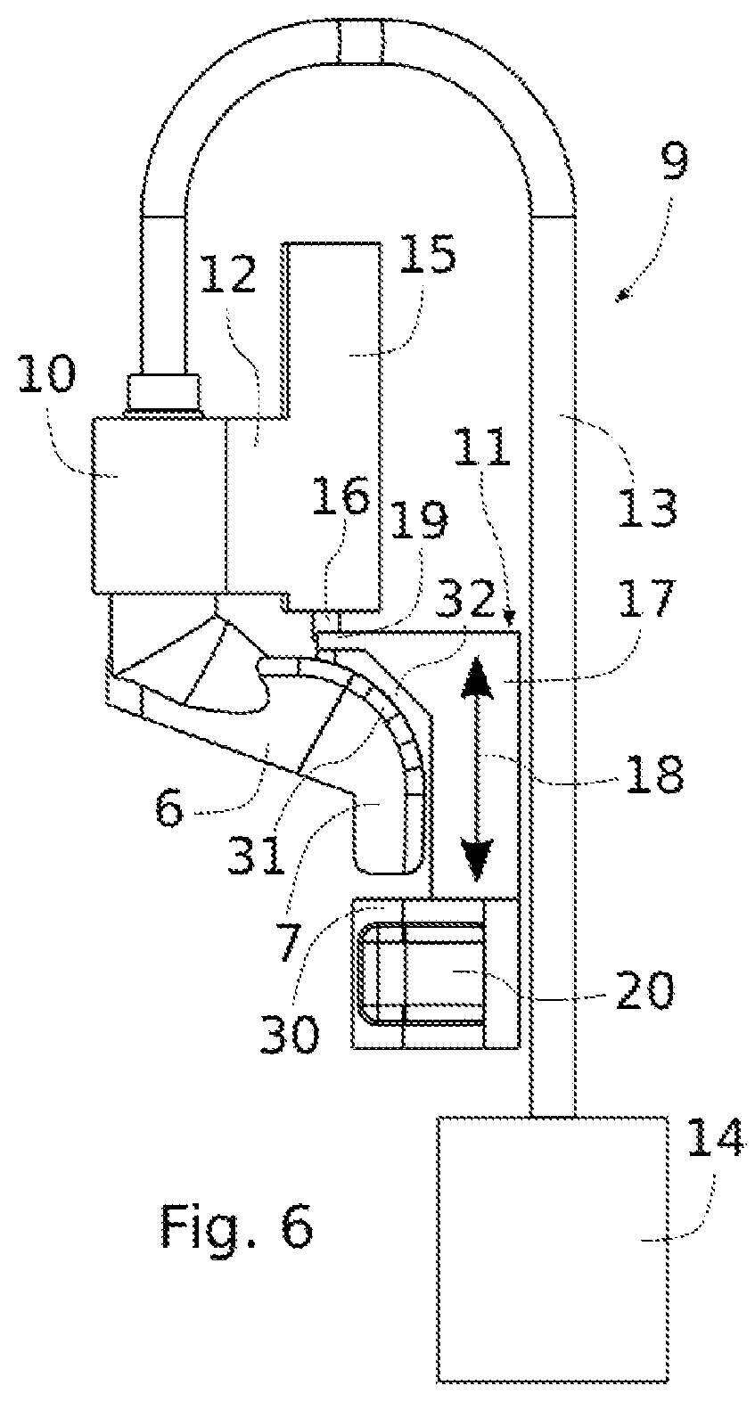 Patent US12129691 Figure 6 – Emergency access device for a vehicle opening panel with rotary deployment arm