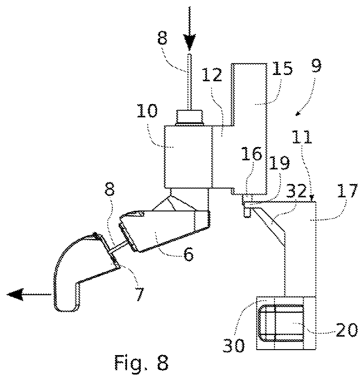 Patent US12129691 Figure 8 – Emergency access device for a vehicle opening panel with rotary deployment arm