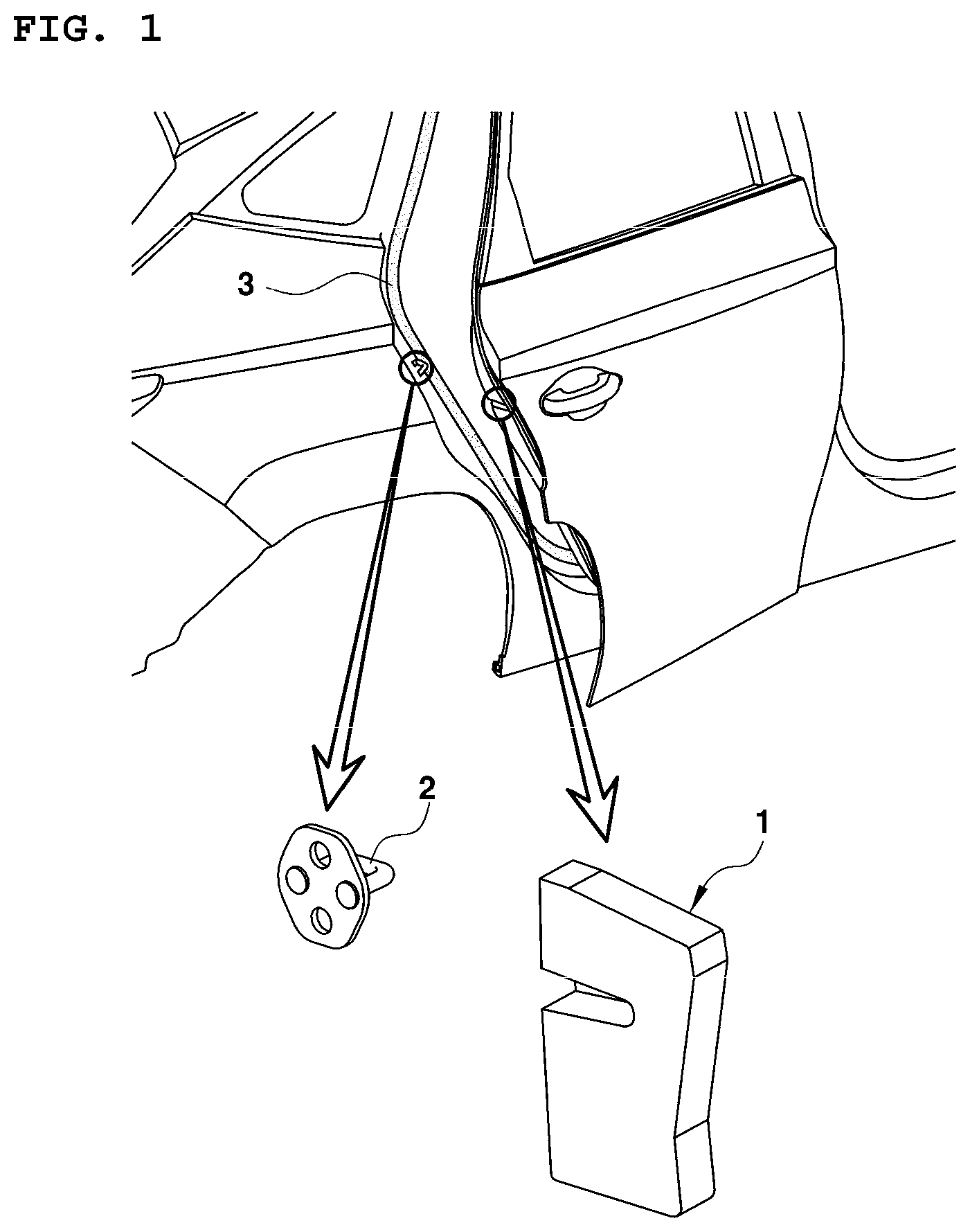 Patent US12129694 — Latch apparatus for door of vehicle — Figure 1