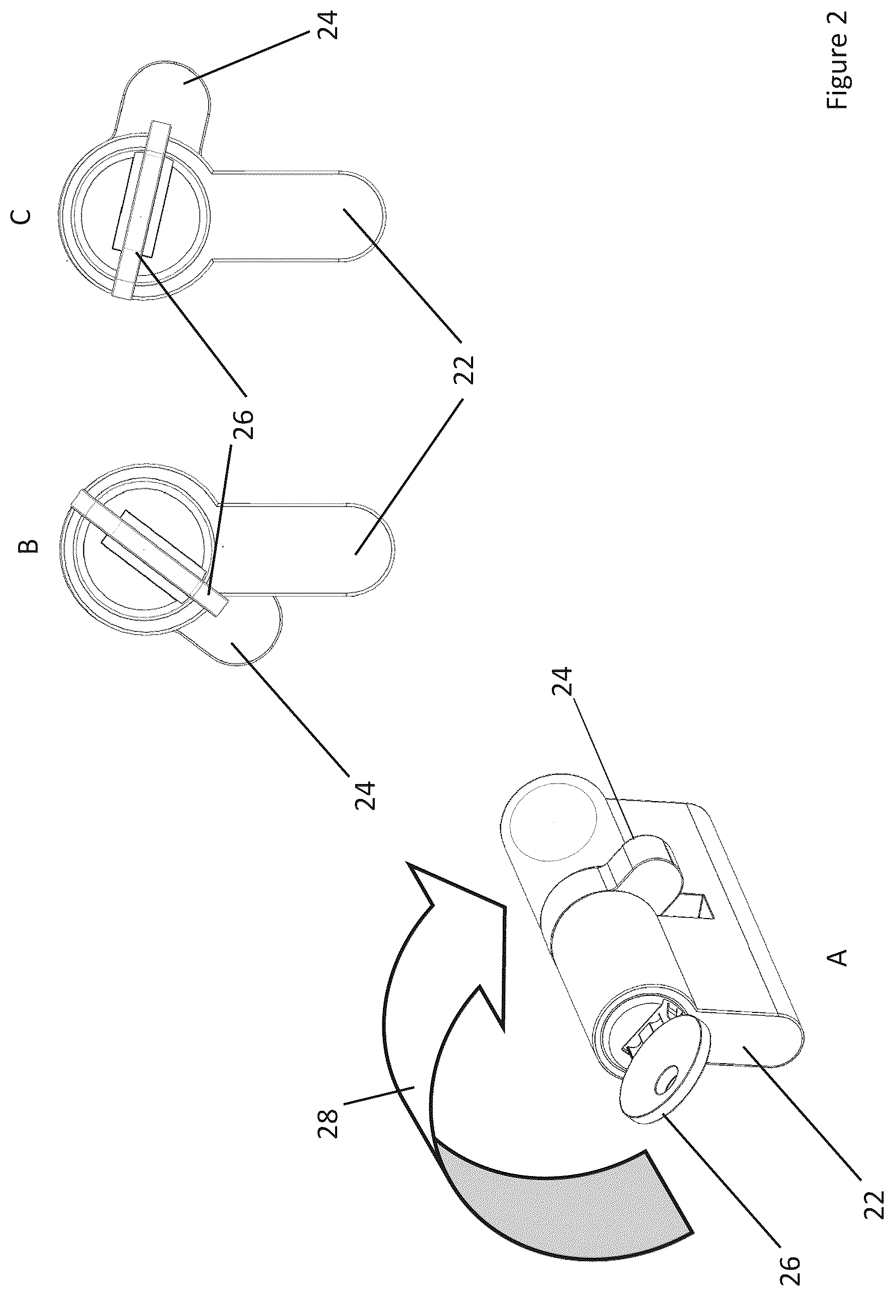 Patent US12129697 Figure 2 – Long throw lock