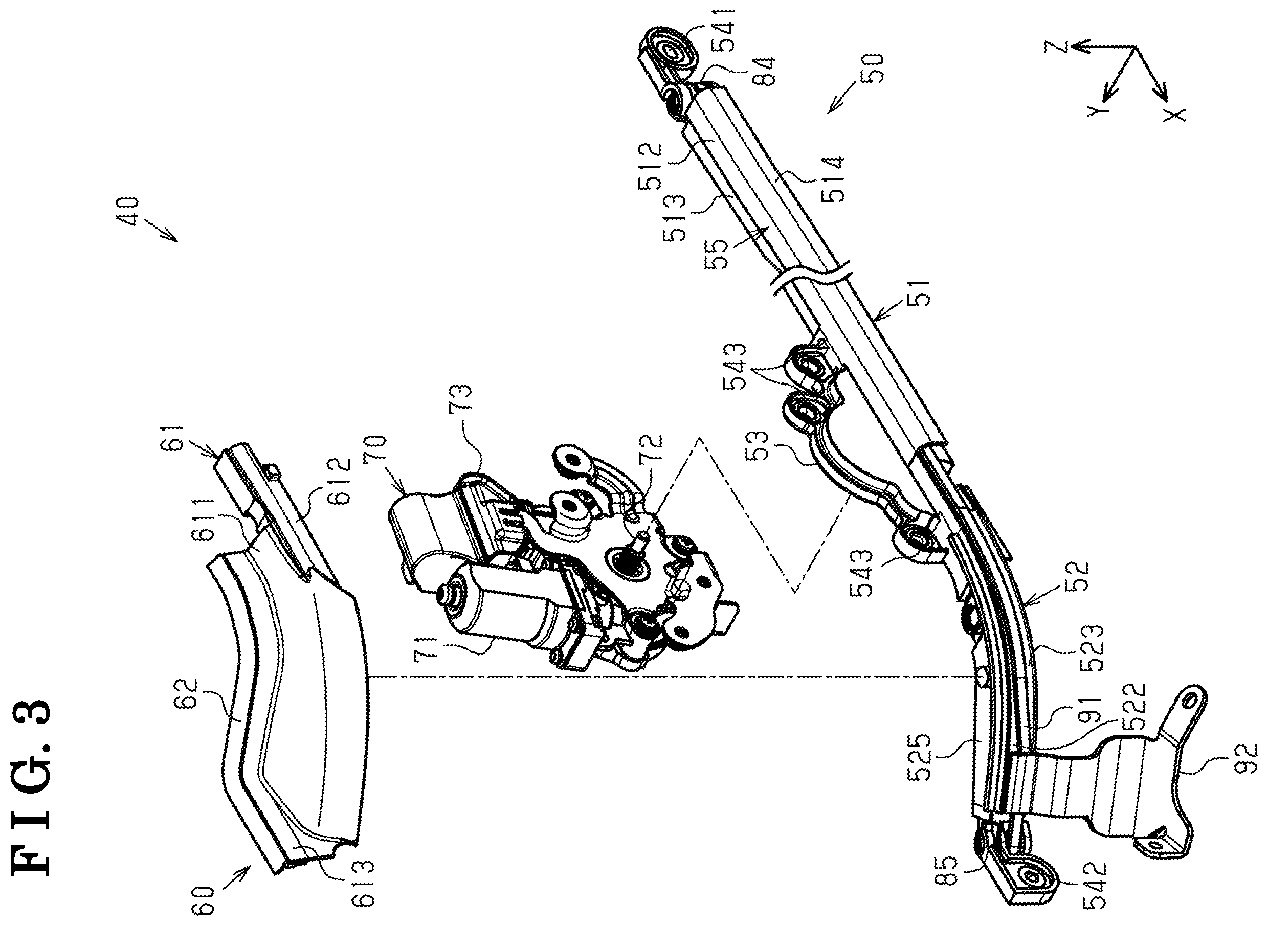 Patent US12129698 Figure 3 – Sliding door driving device