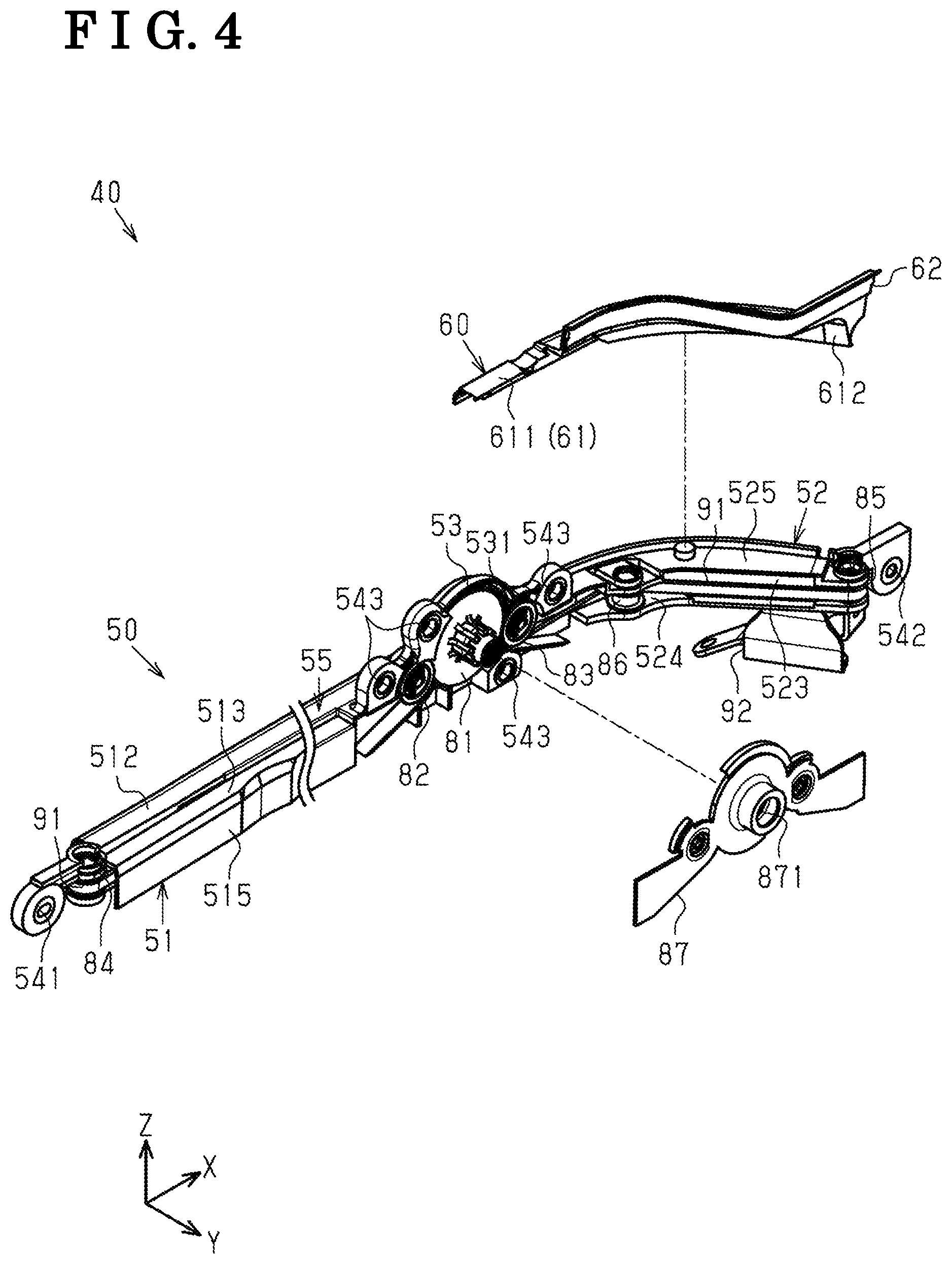 Patent US12129698 Figure 4 – Sliding door driving device