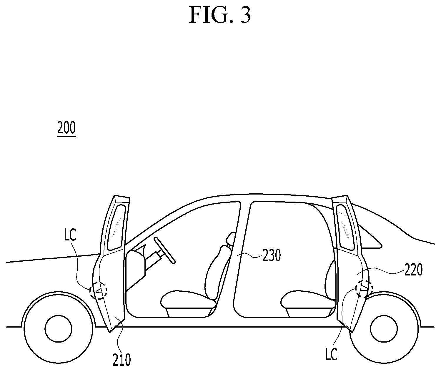 Patent US12129699 Figure 3 – Door hinge device for vehicles
