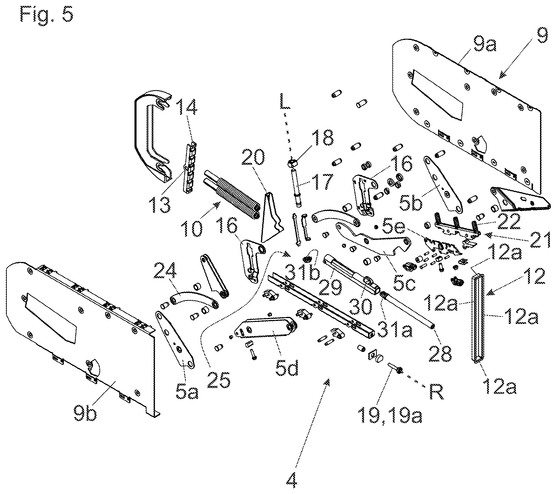 Patent US12129700 Figure 5 – Furniture drive