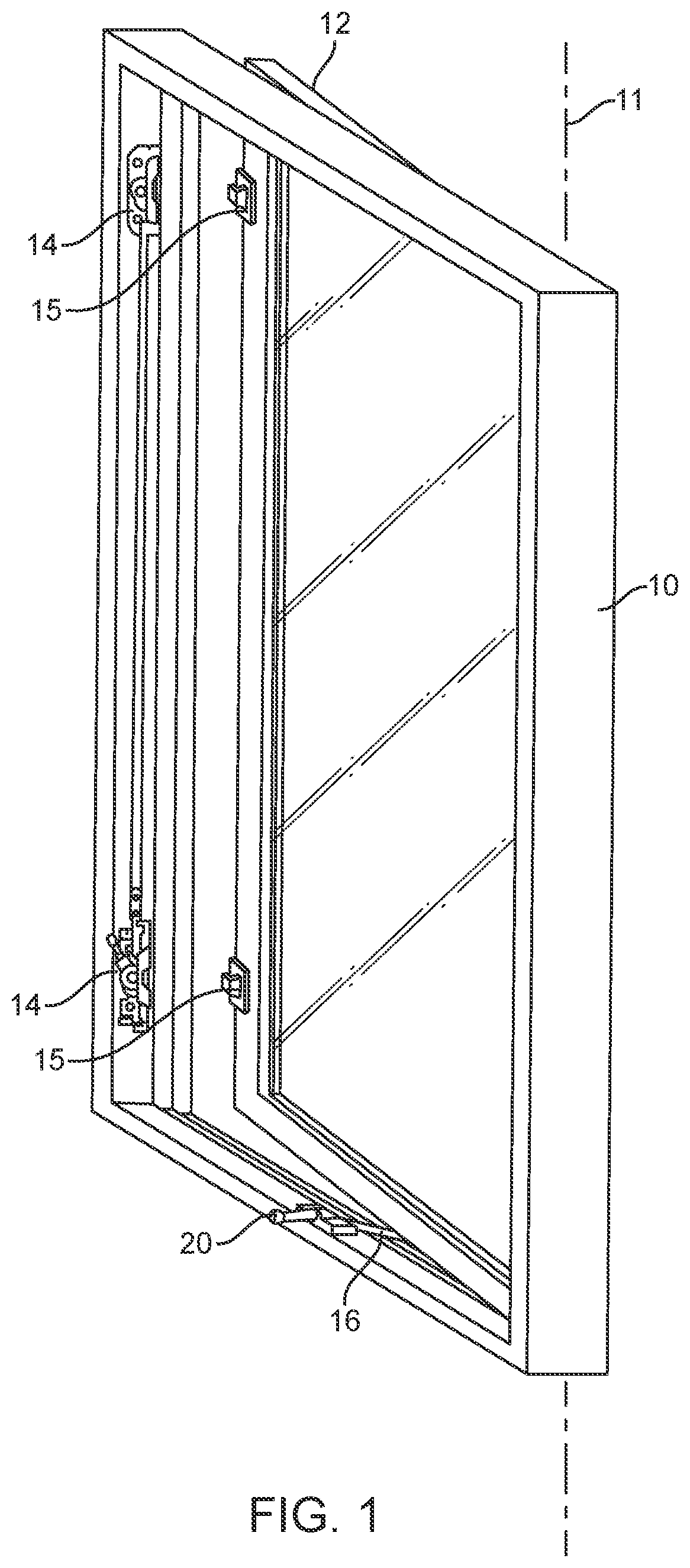 Patent US12129703 Figure 1 – Drive systems and hinged window assemblies incorporating the same