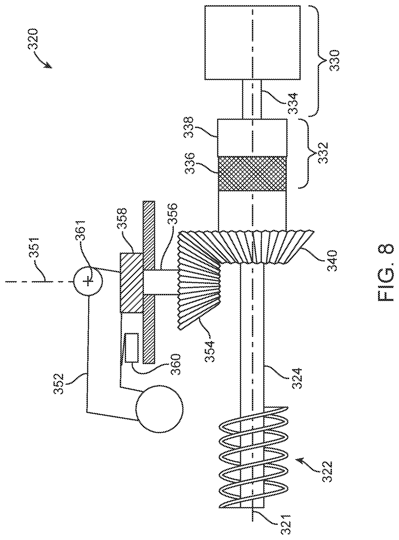 Patent US12129703 Figure 8 – Drive systems and hinged window assemblies incorporating the same