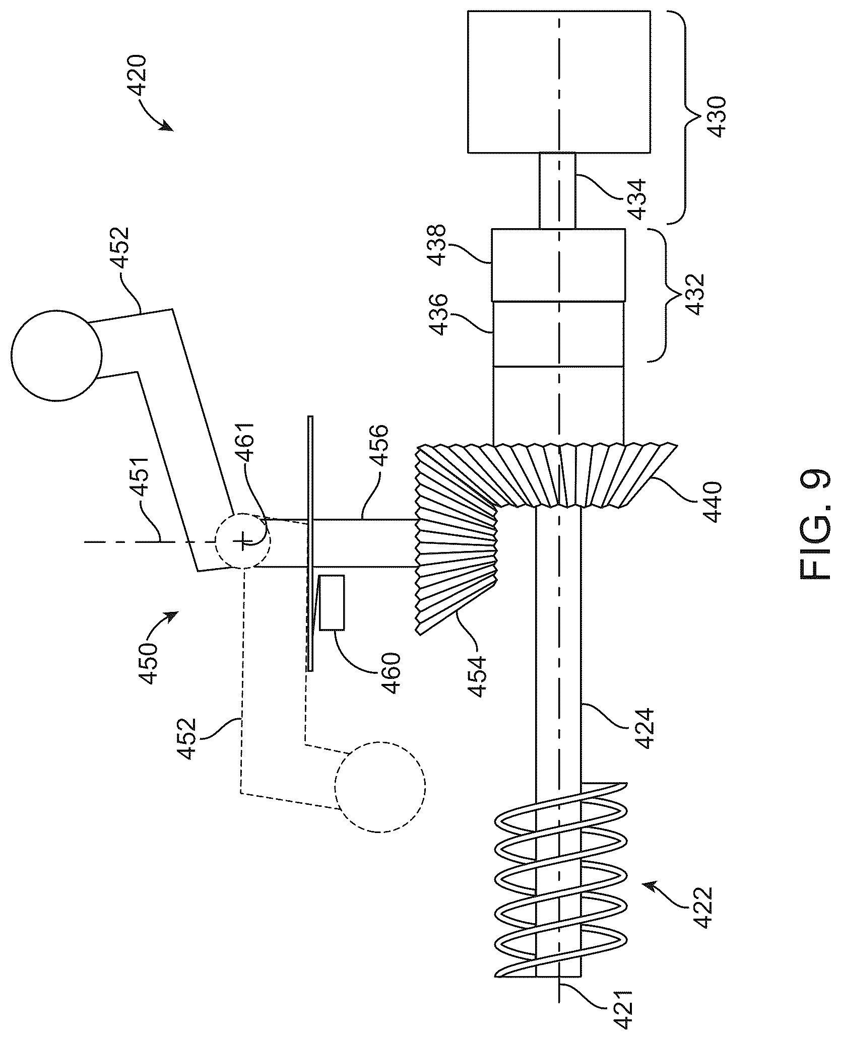 Patent US12129703 Figure 9 – Drive systems and hinged window assemblies incorporating the same