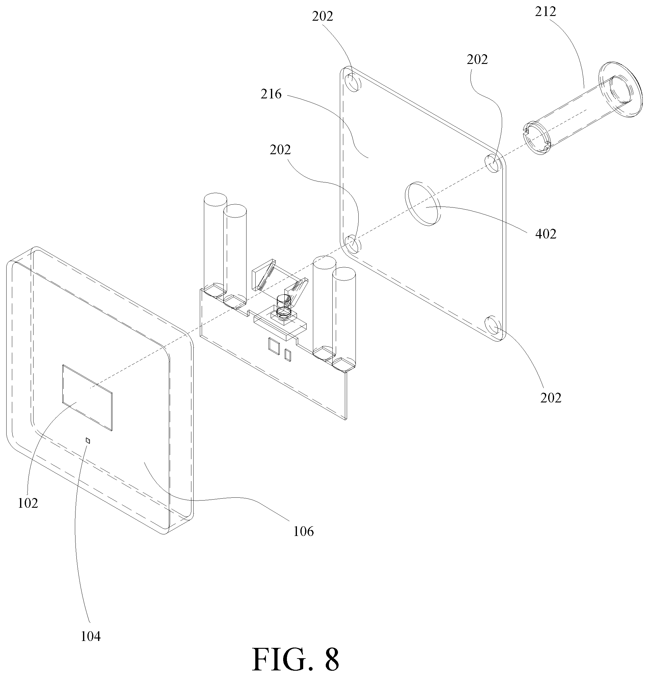 Patent US12129707 Figure 17 – Door peephole viewer camera with wireless connectivity