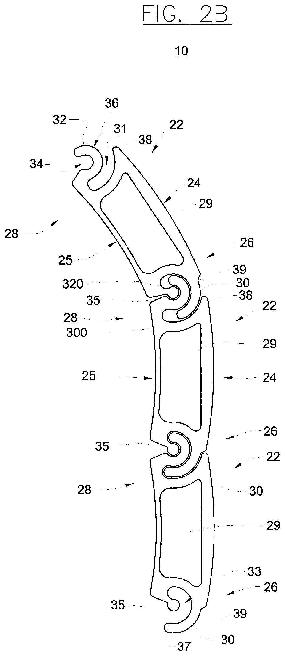 Patent US12129708 Figure 4 – Slatted door with increased impact resistance