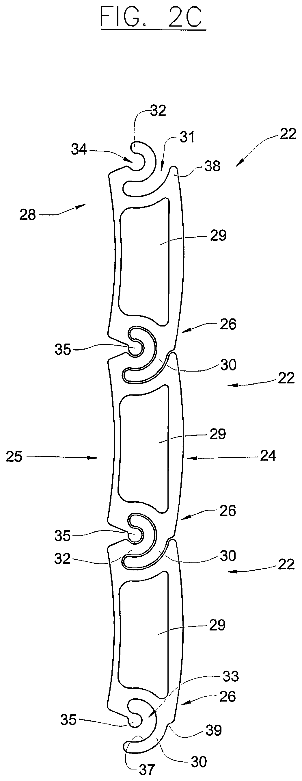Patent US12129708 Figure 5 – Slatted door with increased impact resistance