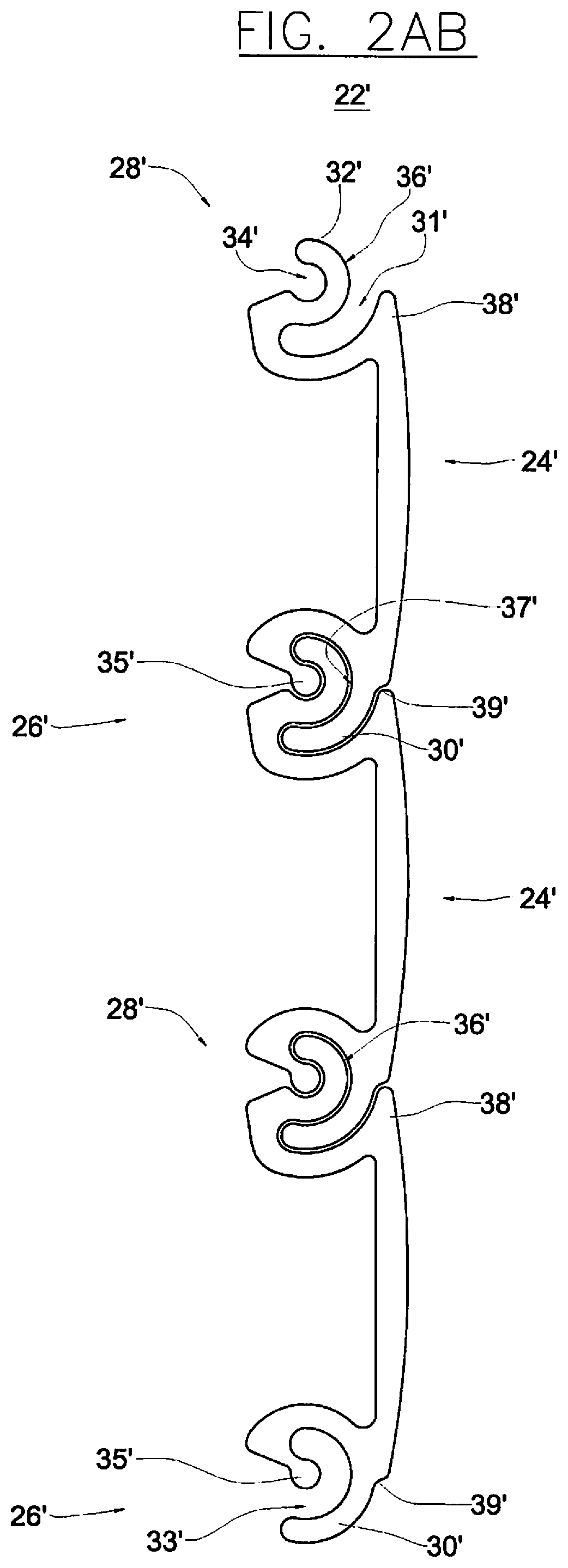 Patent US12129708 Figure 8 – Slatted door with increased impact resistance