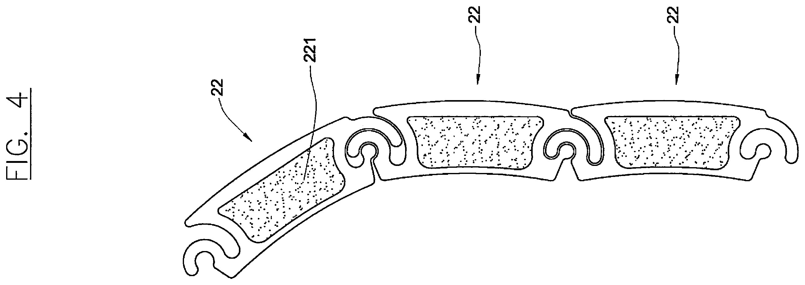 Patent US12129708 Figure 12 – Slatted door with increased impact resistance