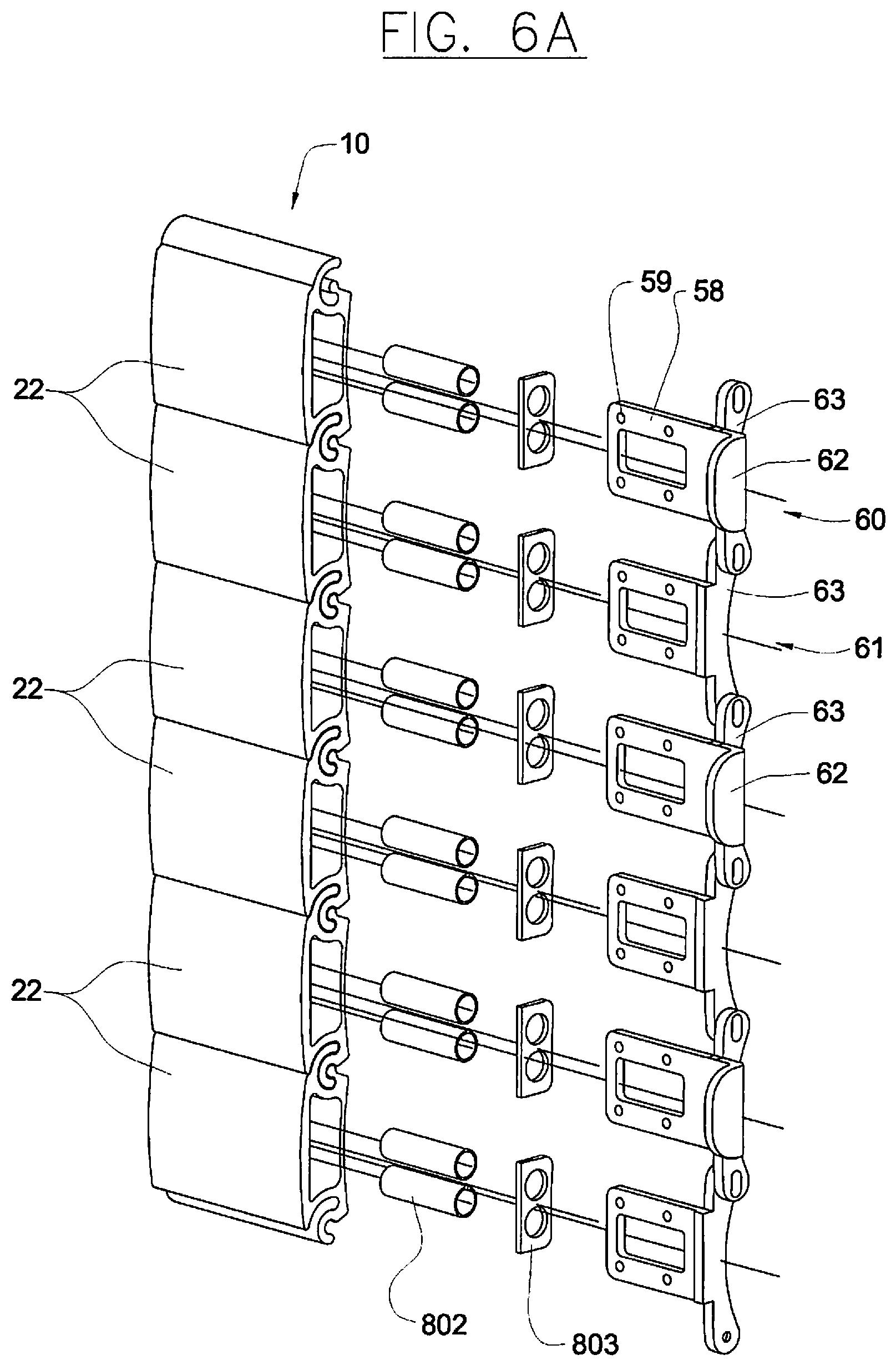 Patent US12129708 Figure 14 – Slatted door with increased impact resistance