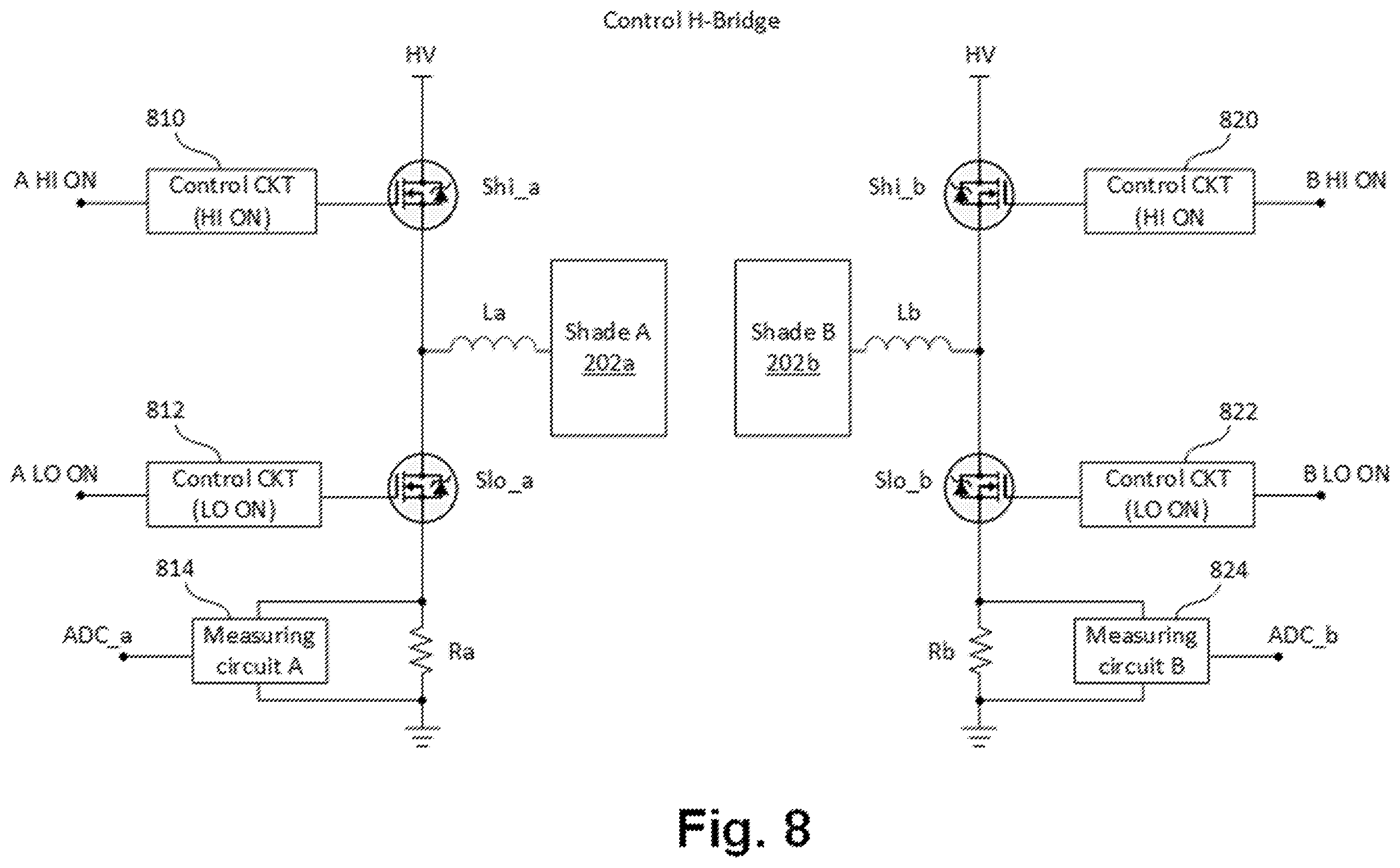 Patent US12129709 Figure 4 – Control circuitry for dynamic shade with electrostatic holding, and/or associated methods