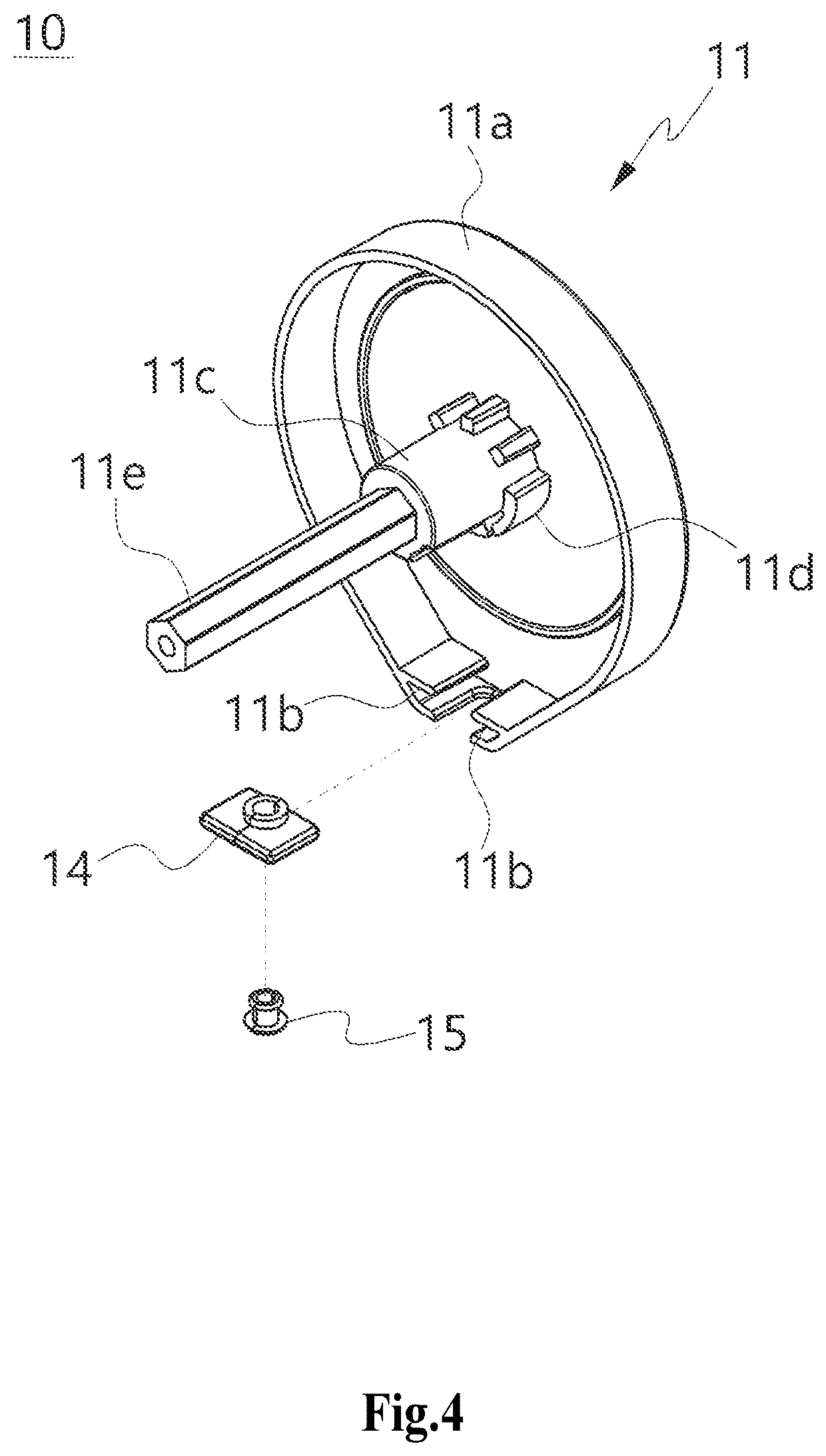 Patent US12129713 Figure 4 – Roller blind drive device operated by single pull cord