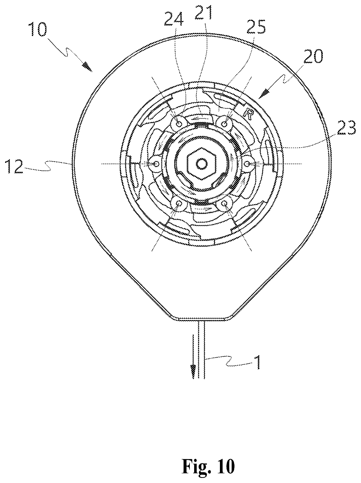 Patent US12129713 Figure 10 – Roller blind drive device operated by single pull cord