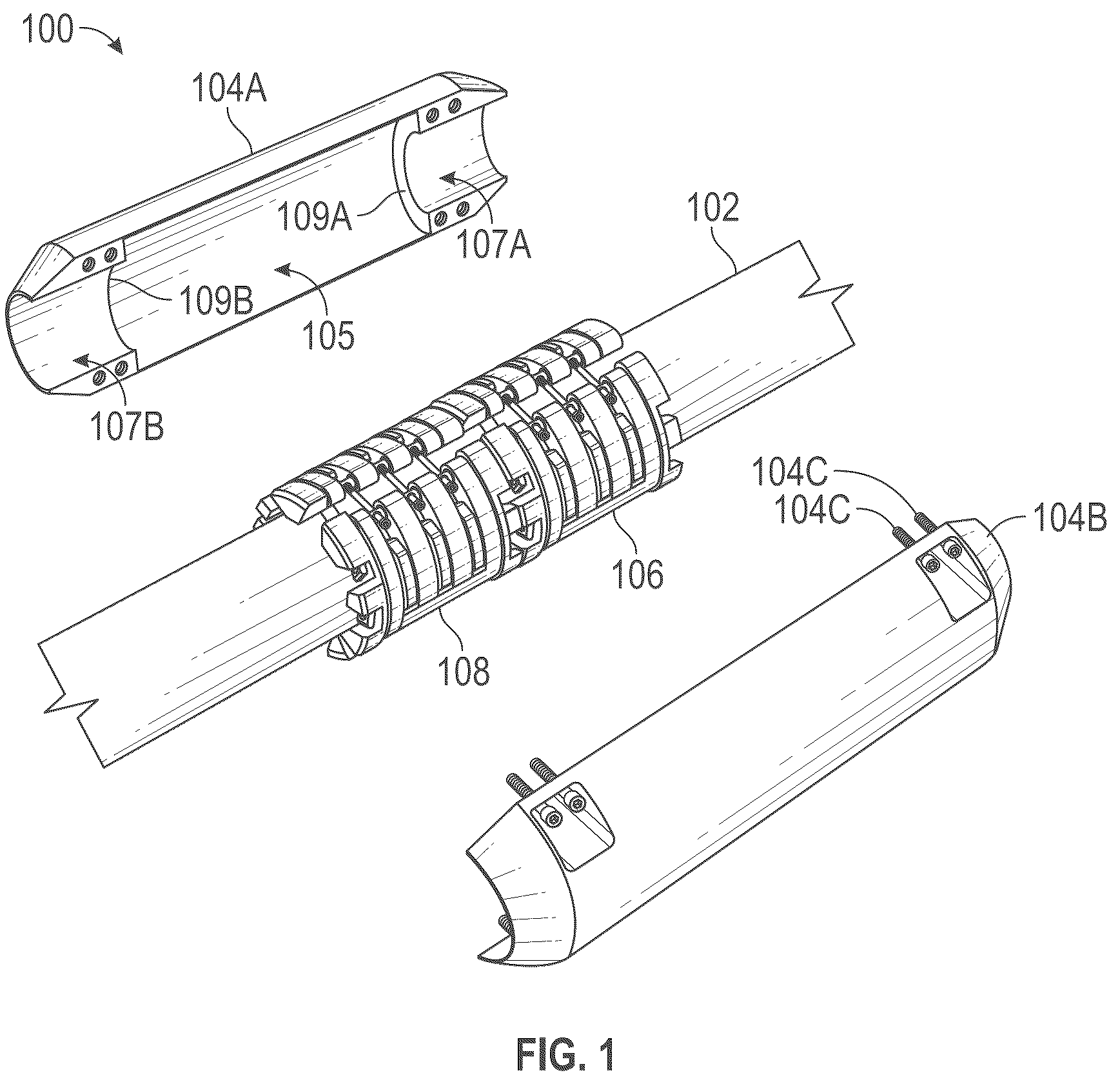 Patent US12129717 Figure 1 – Drill pipe torque reducer and method
