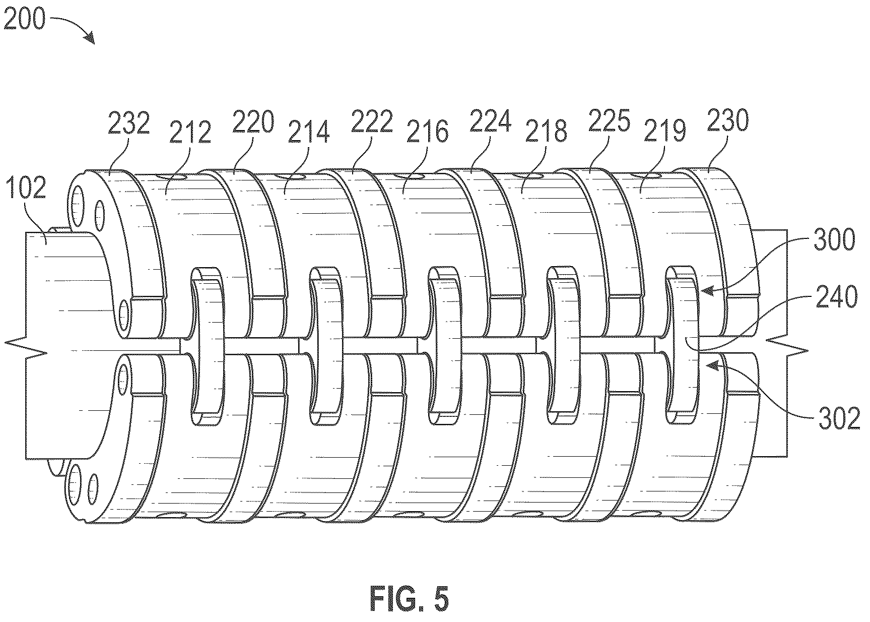 Patent US12129717 Figure 5 – Drill pipe torque reducer and method