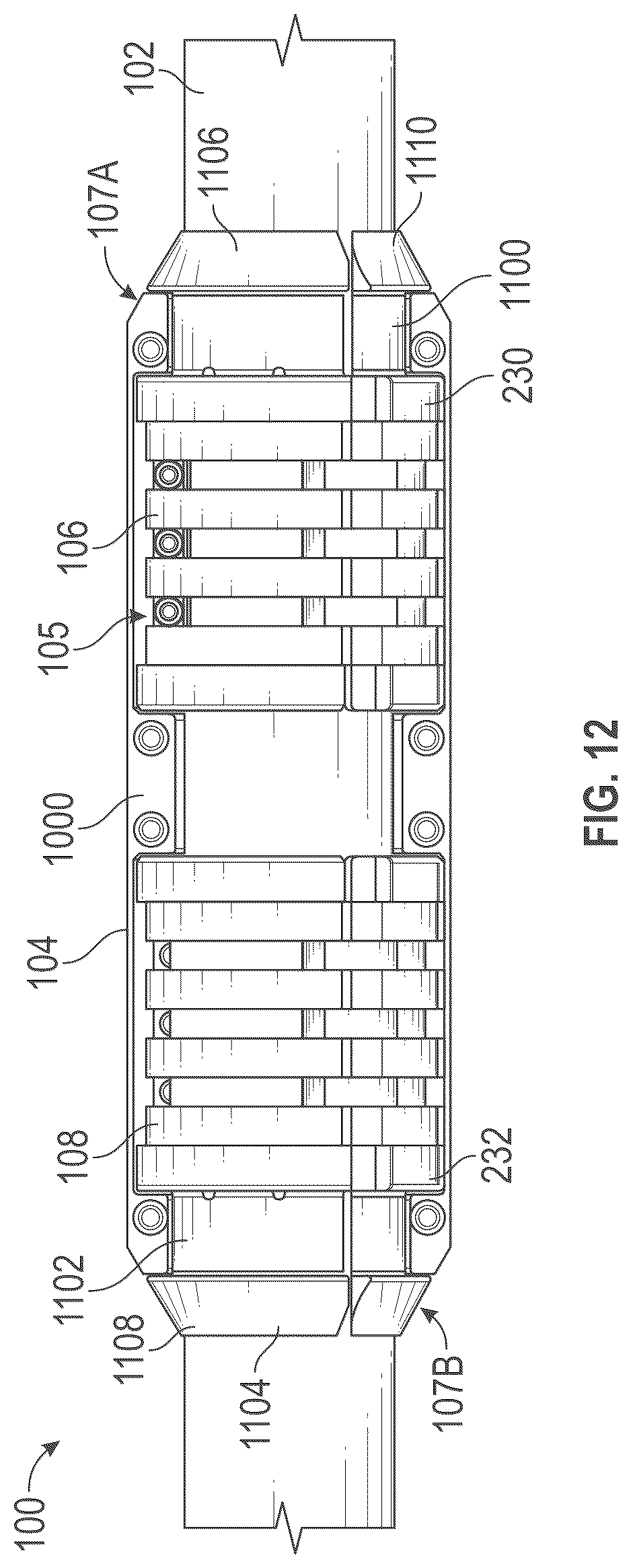 Patent US12129717 Figure 12 – Drill pipe torque reducer and method
